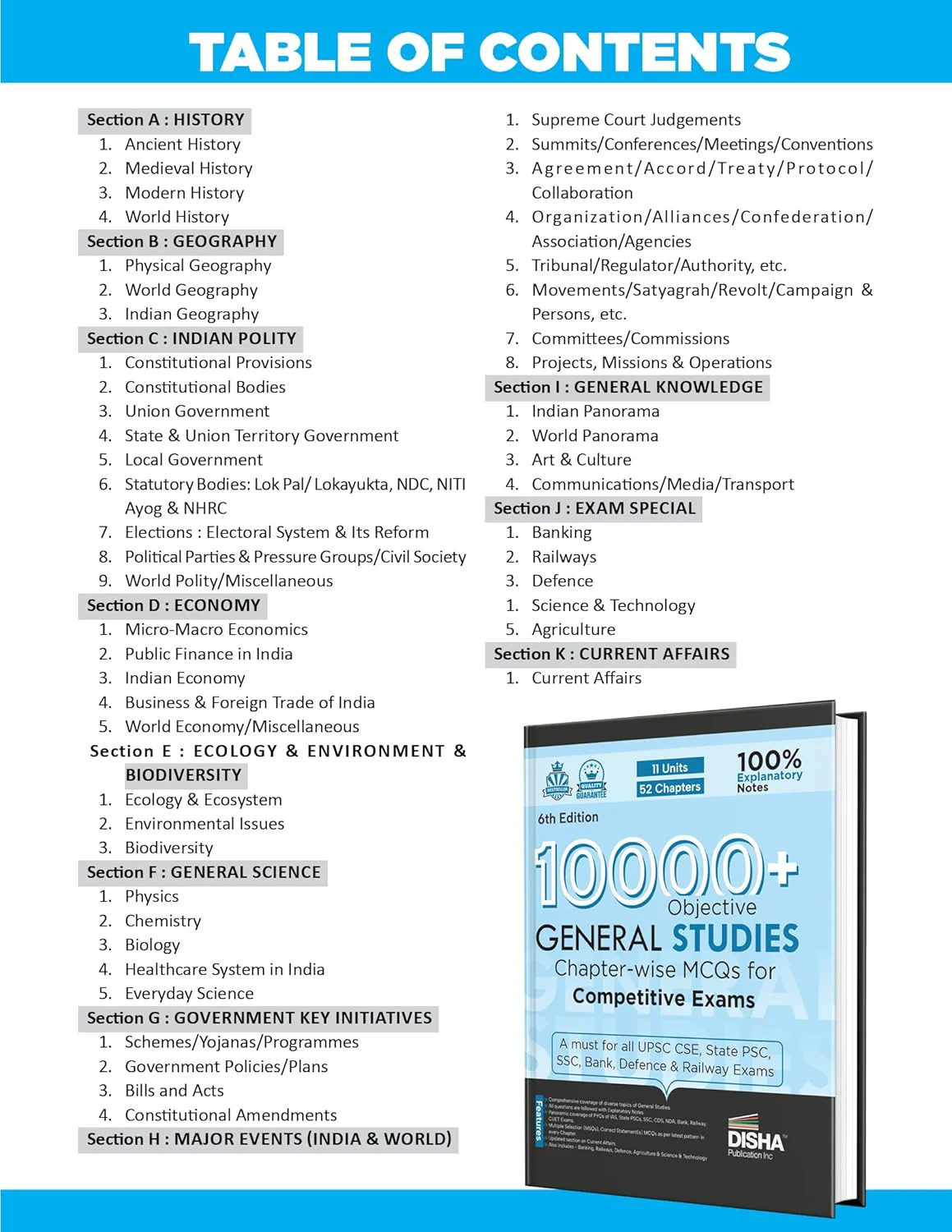 10000+ Objective General Studies Chapter-wise MCQs for Competitive Exams 6th Edition | Previous Year GS PYQs Question PYQs Bank with 100% Explanatory Notes | General Knowledge & Current Affairs - Image 3