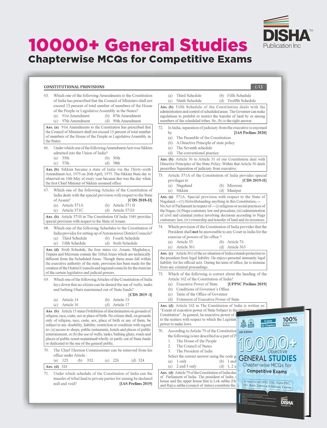 10000+ Objective General Studies Chapter-wise MCQs for Competitive Exams 6th Edition | Previous Year GS PYQs Question PYQs Bank with 100% Explanatory Notes | General Knowledge & Current Affairs - Image 7