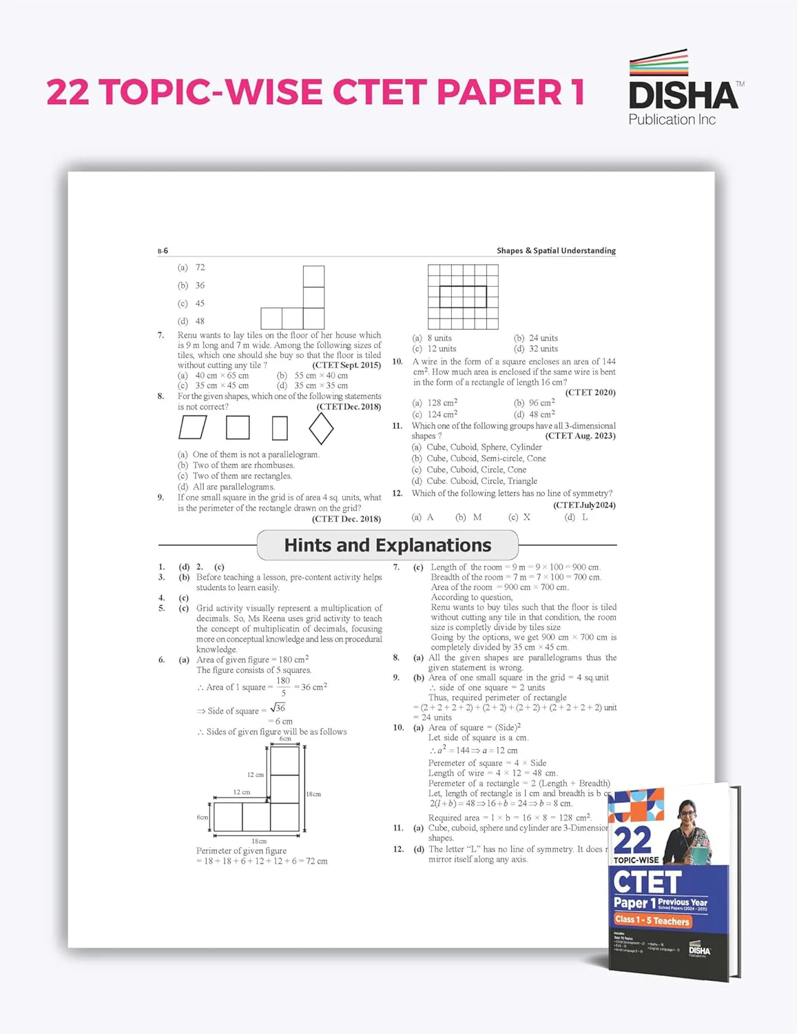 22 Topic-wise CTET Paper 1 Previous Year Solved Papers (2024 - 2011) Class 1 - 5 Teachers | Child Development & Pedagogy, English, Hindi, EVS & Mathematics - Image 8