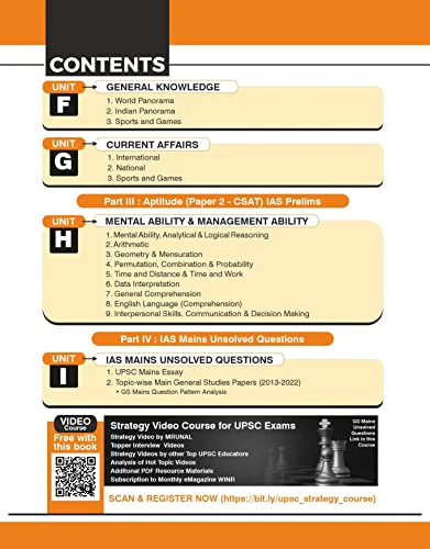 29 Previous Years UPSC Civil Services IAS Prelims Topic-wise Solved Papers 1 & 2 (1995 - 2023) 14th Edition | General Studies & Aptitude (CSAT) PYQs Question Bank - Image 7