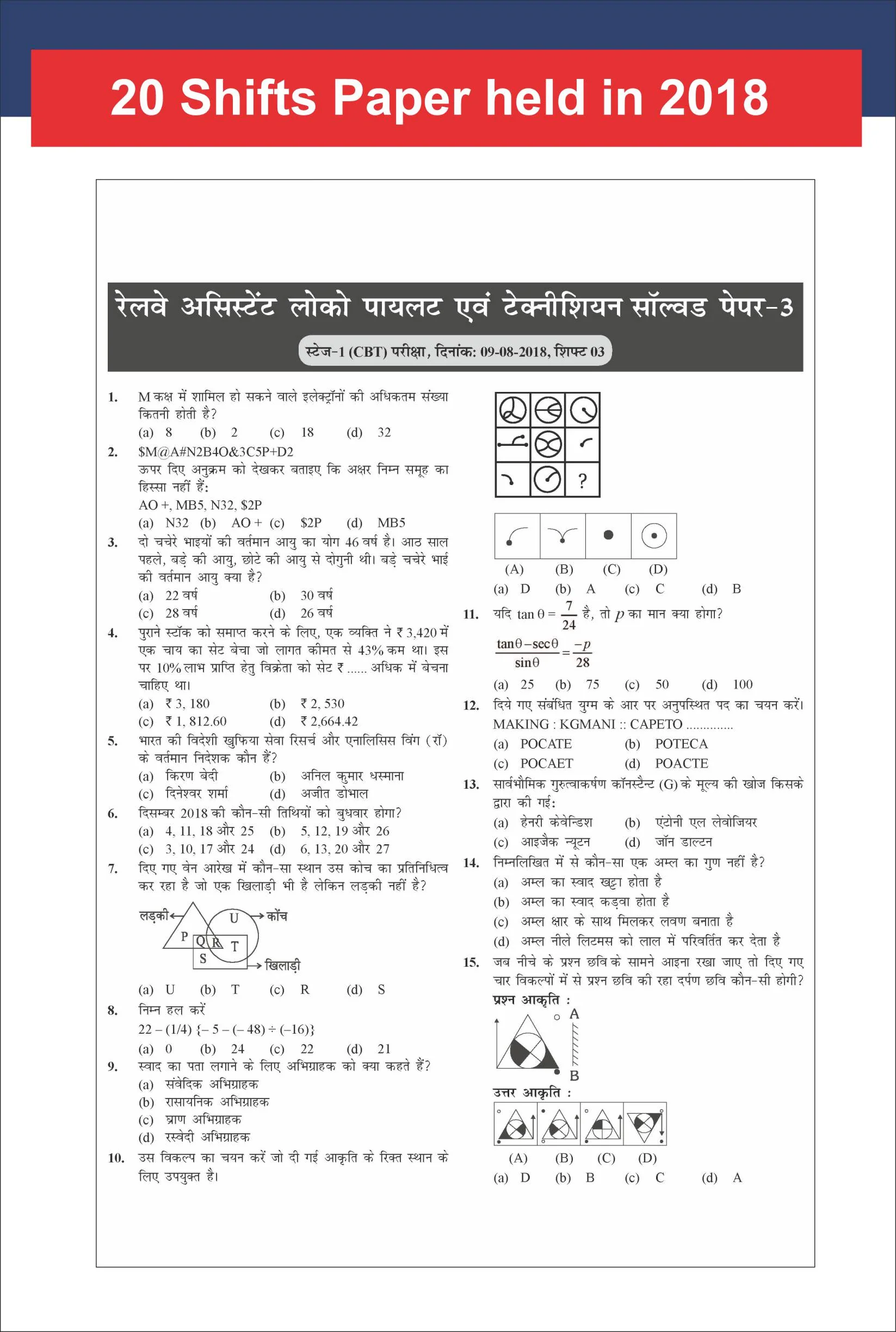 35 Shift-wise RRB Assistant Loco Pilot (ALP) & Technician with 2026, 2024 & 2018 Stage I Varsh-vaar Solved Papers 4rd Hindi Edition | Bhartiya Railway Recruitment Board - Image 6
