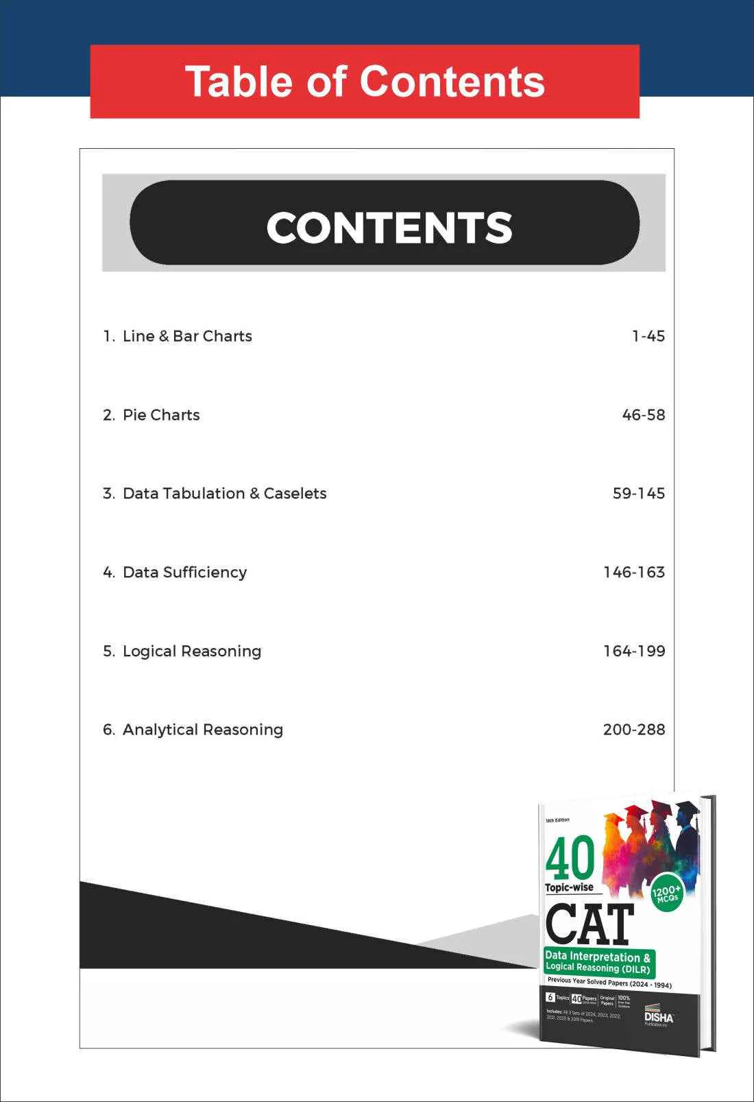 Old Edition - Disha 40 Topic-wise CAT QA, DILR & VARC Previous Year Solved Papers (2024 - 1994) - set of 3 Books 18th Edition | PYQs | DI & Logical Reasoning, Quantitative, Verbal Ability & Reading Comprehension - Image 5