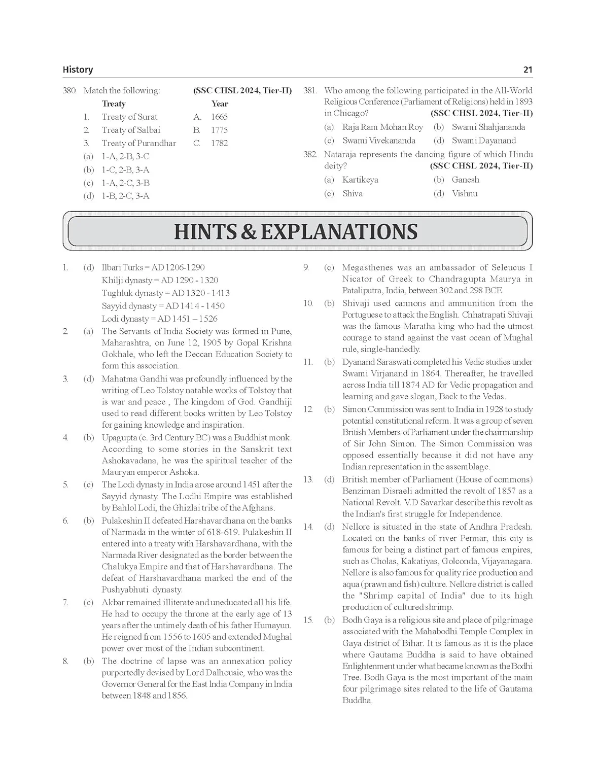 Old Edition - 80 Topic-wise 2025 - 2010 SSC General Awareness Previous Year Solved Papers - CGL (Tier I & II), CHSL (Tier I & II), MTS, CPO & Stenographer 7th Edition | 3300+ General Knowledge PYQs - Image 5