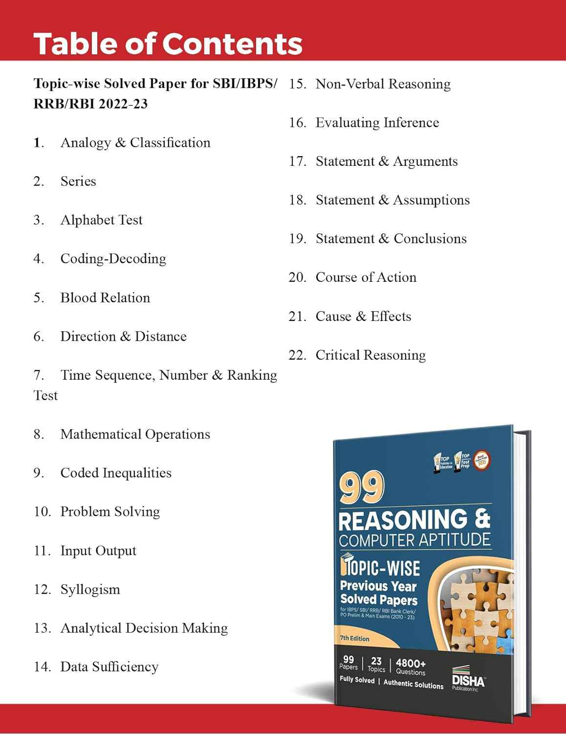 95 Reasoning/ Quantitative Aptitude/ English/ General Awareness Topic-wise Solved Papers for IBPS/ SBI/ RRB/ RBI Bank Clerk/ PO Prelim & Main Exams (2010 - 23) Combo 7th Edition - Image 6