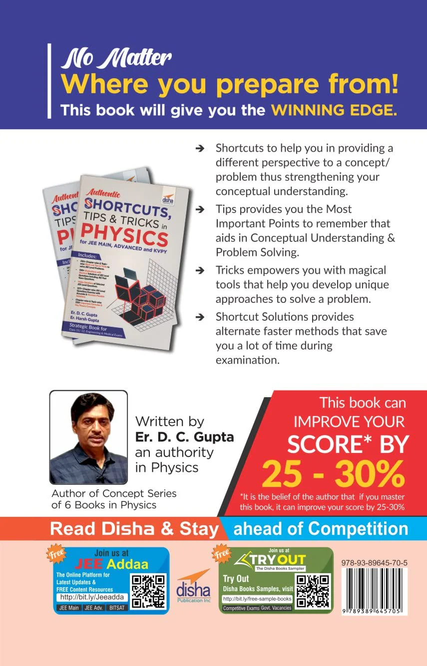 Authentic SHORTCUTS, TIPS & TRICKS in PHYSICS for JEE Main, Advanced & KVPY - Reprint 2022 - Image 3