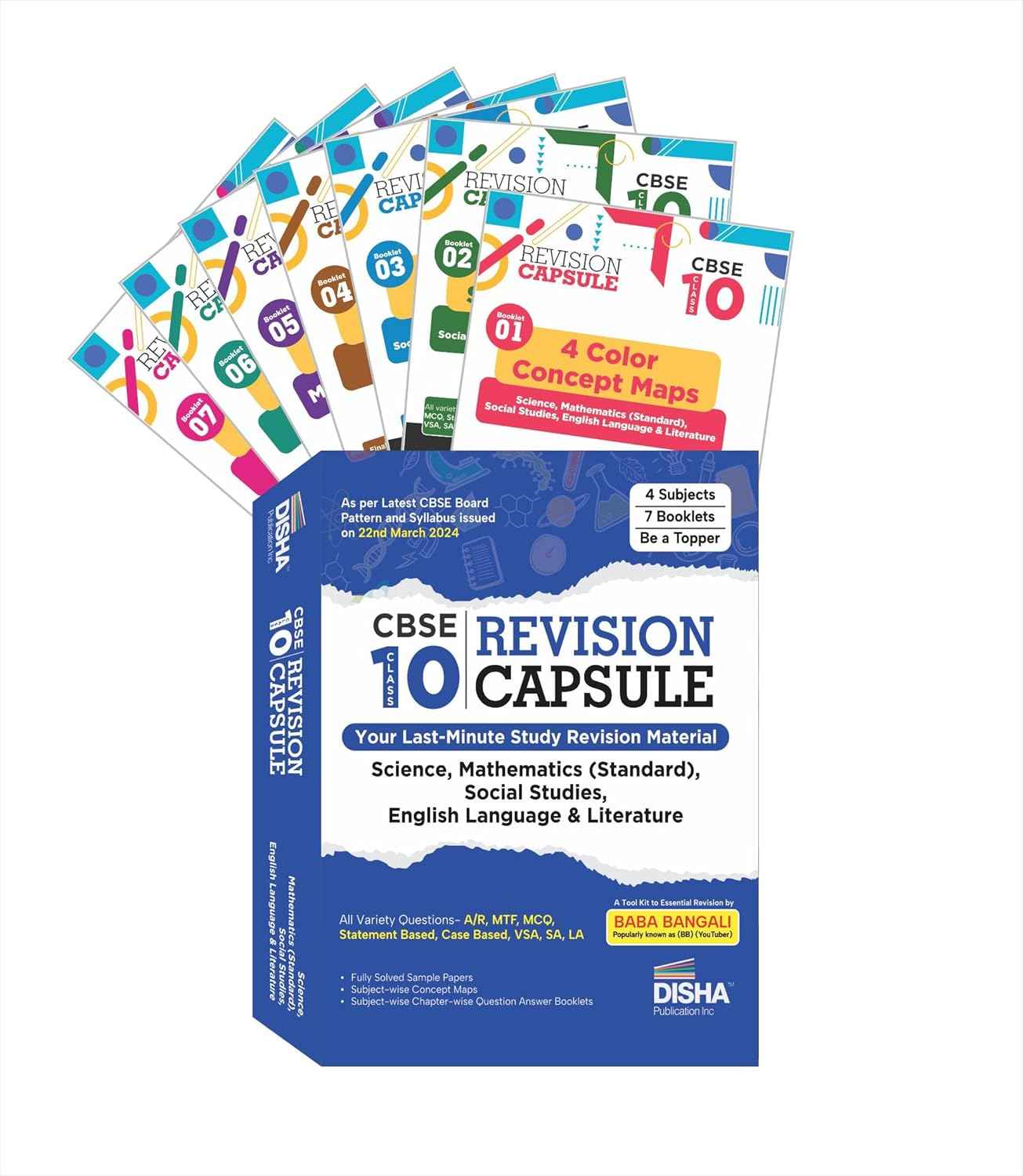 Disha CBSE Class 10 Revision Capsule: Your Last-Minute Study Revision Material Science, Mathematics (Standard), Social Studies, English Language & Literature