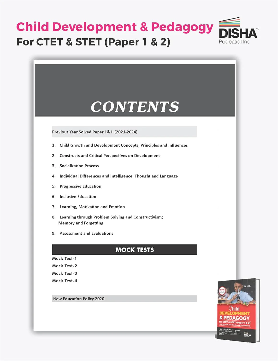 Child Development & Pedagogy for CTET & STET (Paper 1 & 2) with Previous Year Questions & 4 Mock Tests 5th Edition - Image 3