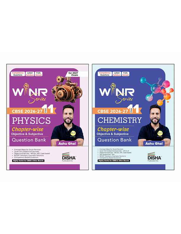 Combo (2 Books) WINR Series CBSE 2026-27 Class 11 Physics & Chemistry Chapter-wise Objective & Subjective Question Bank | One-shot solution for 2027 Exam | NCERT, Exemplar & Competency Qns