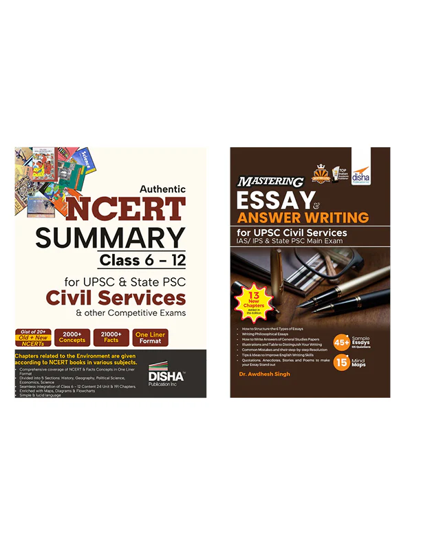 combo Offer- Authentic NCERT Summary (Class 6–12) + Mastering Essay & Answer Writing Combo | UPSC & State PSC Civil Services | NCERT One-Liners, Prelims & Mains Coverage