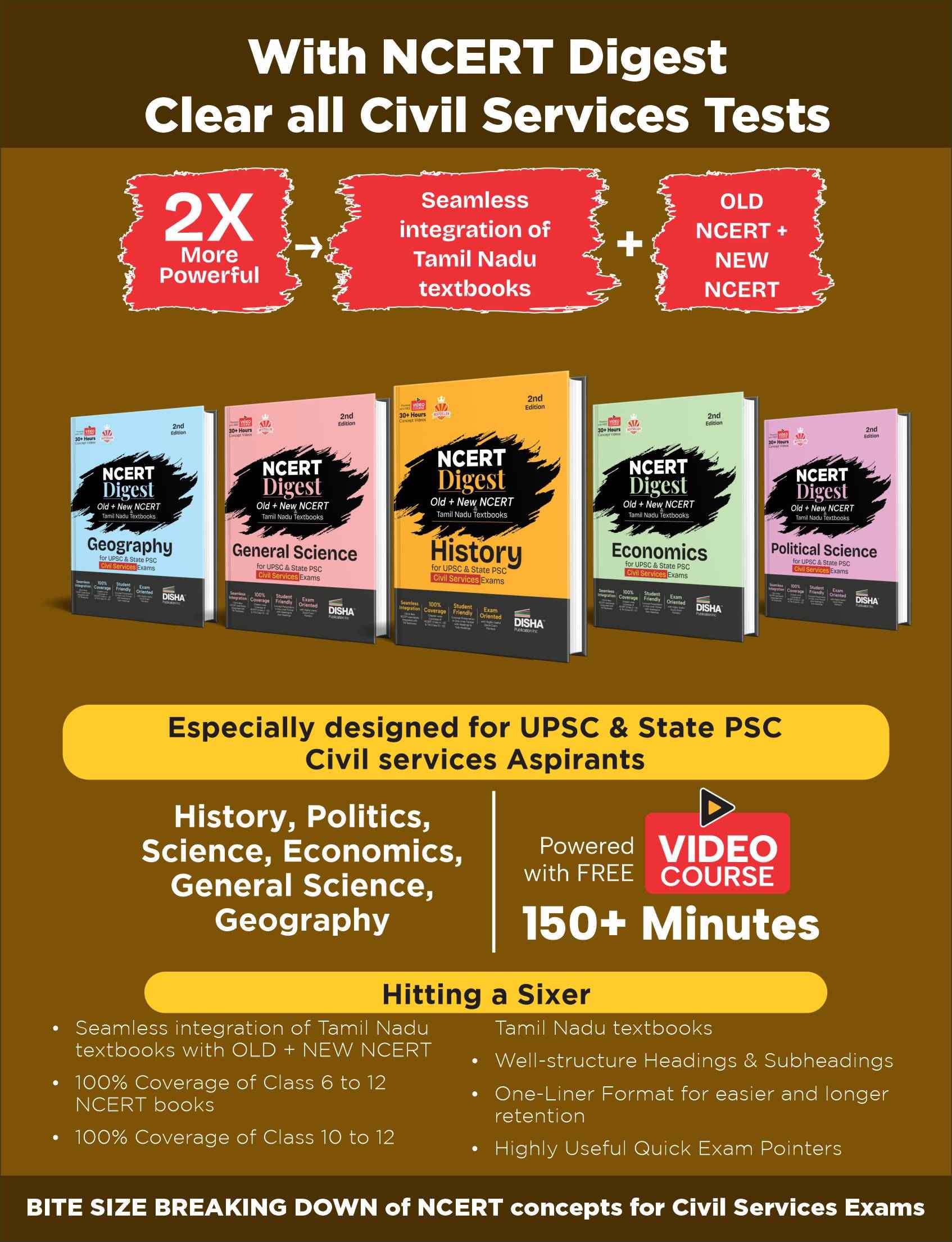 Combo (set of 10 Books) NCERT Digest Concepts in ONE LINER Format & NCERT Plus Question Bank for UPSC & State PSC Civil Services Exams | IAS Prelims & Mains | VI – XII NCERT Paperback – 5 February 2025 - Image 3