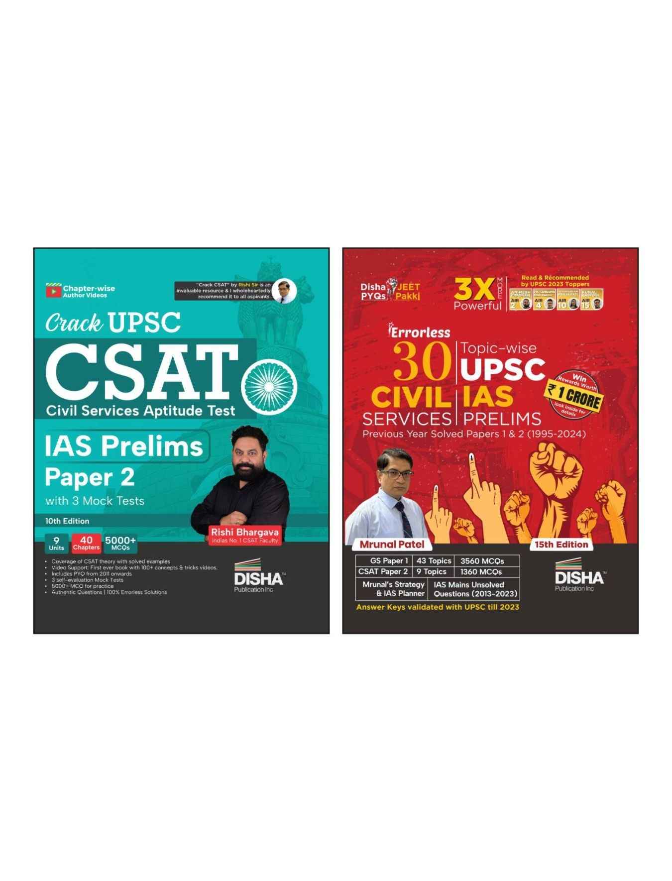 Combo (set of 2 Books) Crack 30 UPSC Civil Services IAS Prelims Papers 1 & 2 - Crack CSAT Guide with 30 Topic-wise Previous Year Solved Papers (1995 - 2024) | General Studies & Aptitude - Image 5
