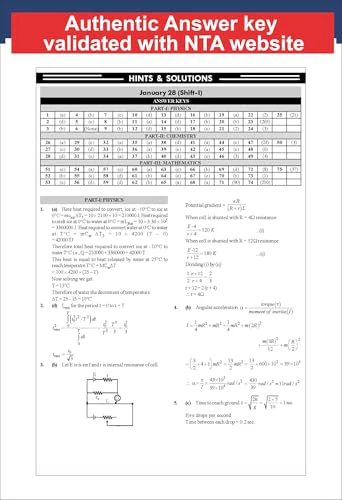 Disha 10 JEE Main Online 2026 Session I Previous Year Solved Papers (All sittings) with Rank Predictor 5th Edition | PYQs for Physics, Chemistry & Mathematics | Mock Tests - Image 7