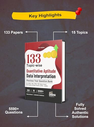 Disha 133 Topic-wise Quantitative Aptitude & Data Interpretation Previous Year Question Bank for IBPS/ SBI/ RRB/ RBI Bank Clerk/ PO Prelim & Main Exams (2015 - 2026) 10th Edn | 100% Solved PYQs - Image 4