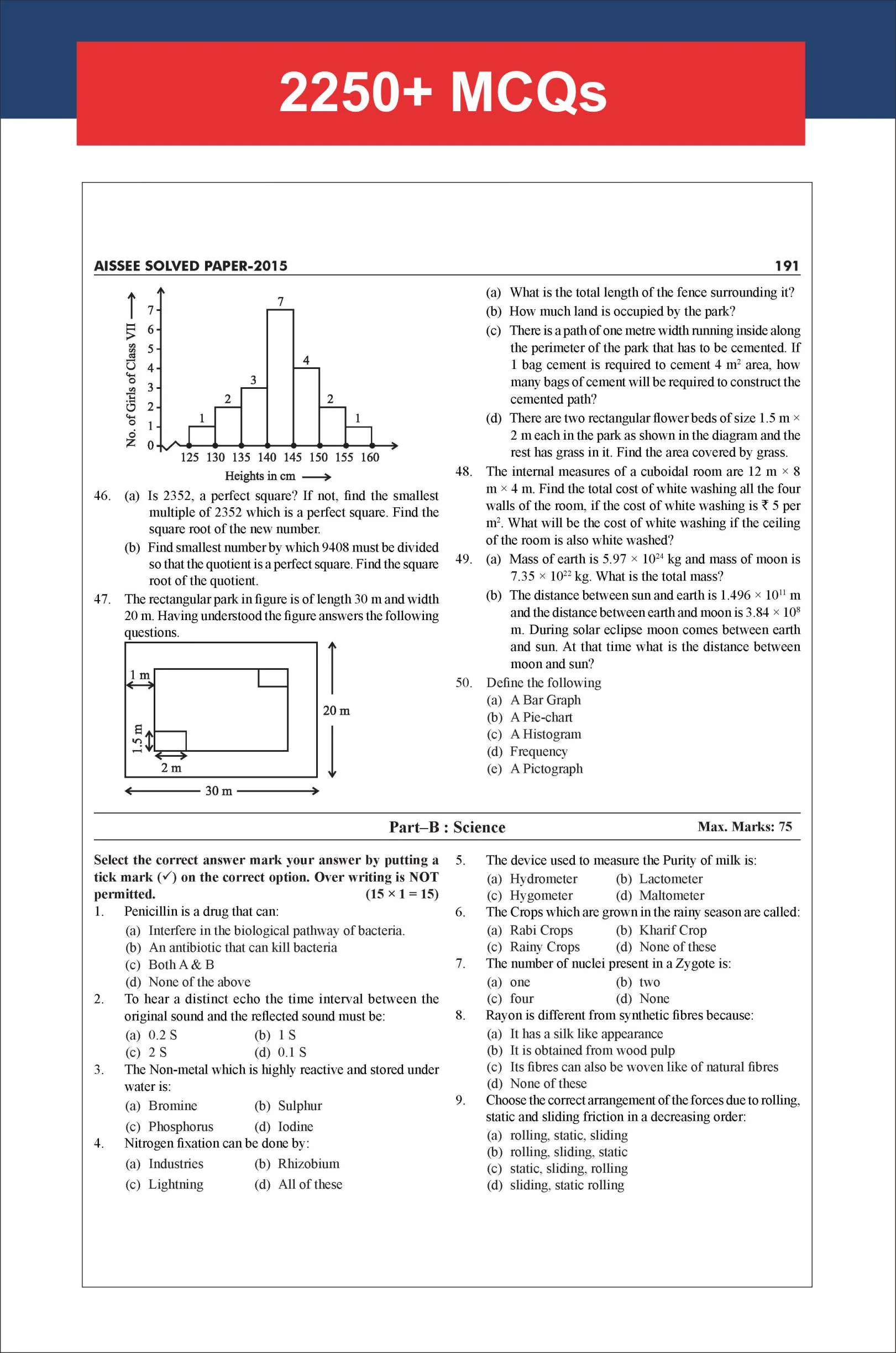 Disha 15 Year-wise AISSEE Class 9 All India SAINIK School Entrance Exam Previous Year Solved Papers (2026 - 2011) 7th Edition | Errorless Sainik School PYQ Book for 2027 Exam - Image 5