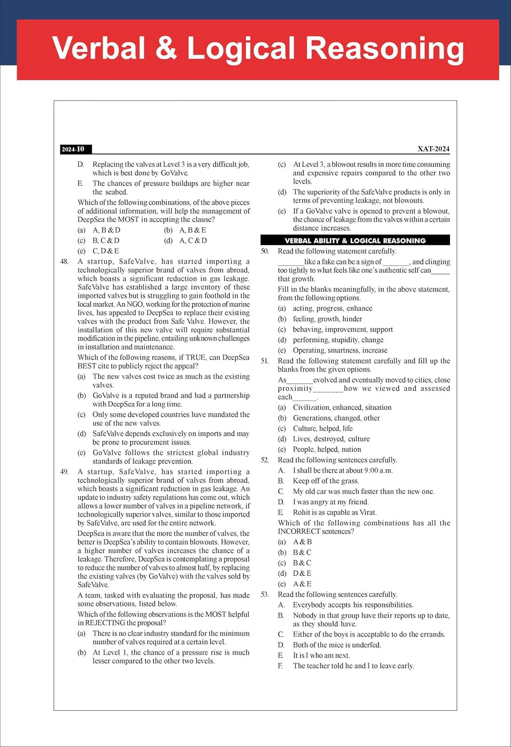 Disha 16 Year-wise XAT Previous Year Solved Papers (2011 - 2026) with 5 Mock Tests 18th Edition | PYQs Question Bank | Essays, Quantitative Aptitude, Verbal Ability, Reading Comprehension & Reasoning - Image 6