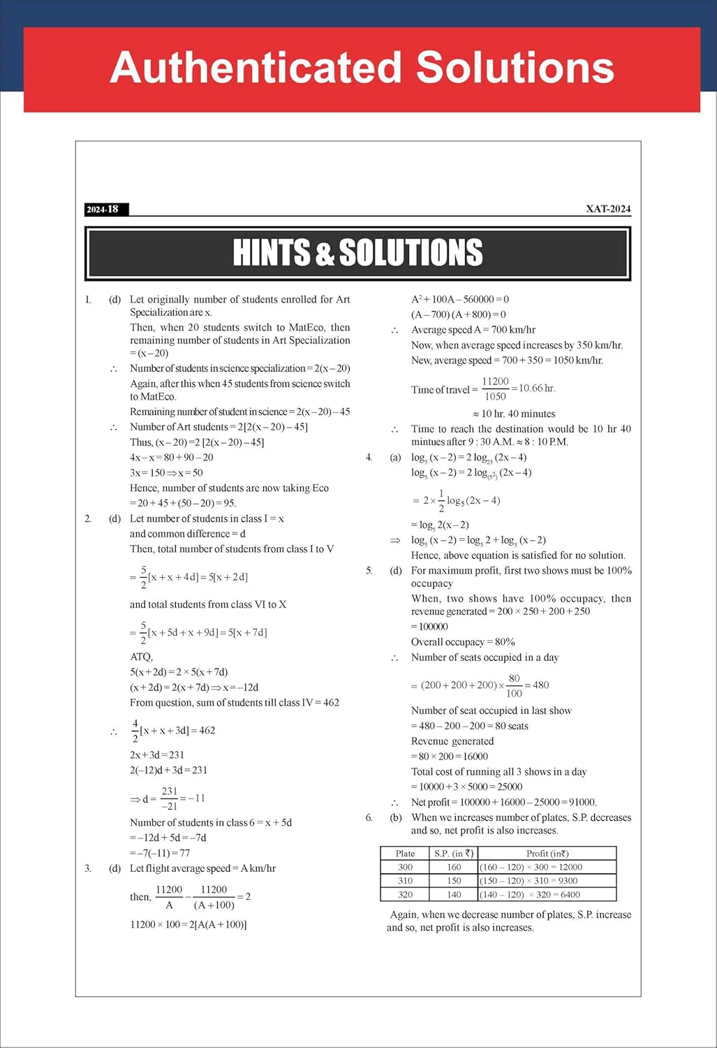Disha 16 Year-wise XAT Previous Year Solved Papers (2011 - 2026) with 5 Mock Tests 18th Edition | PYQs Question Bank | Essays, Quantitative Aptitude, Verbal Ability, Reading Comprehension & Reasoning - Image 8