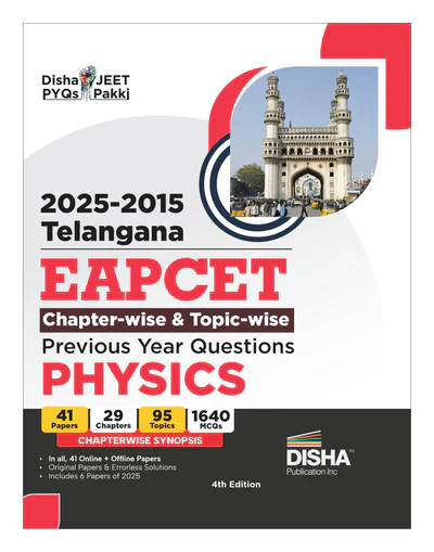 Disha 2025 - 2015 Telangana EAPCET Chapter-wise & Topic-wise Physics, Chemistry & Mathematics Previous Year Questions with Synopsis 4th Edition| 7000+ PYQs PCM Question Bank for 2026 Exams | EAMCET - Image 11
