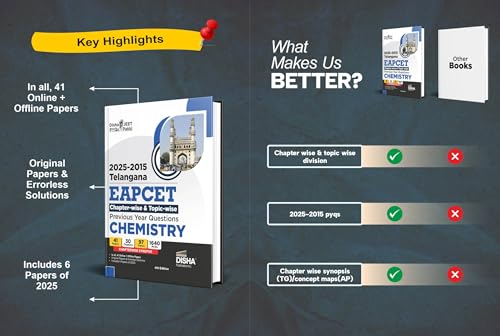 Disha 2025 - 2015 Telangana EAPCET Chapter-wise & Topic-wise Previous Year Questions Chemistry with Synopsis 4th Edition| 1700+ PYQs Question Bank for 2026 Engineering Exams | EAMCET - Image 4
