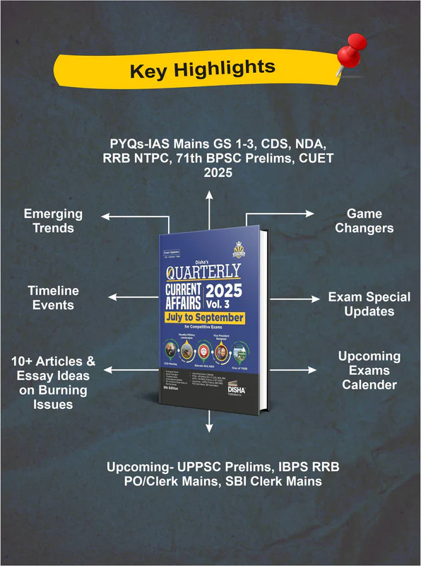 Disha 2026 YEARLY Current Affairs Pack of 4 Quarterly Issues (January to December 2025) for Competitive Exams 8th Edn | Civil Services, UPSC, State PSC, SSC, Banking, Railway, CDS, NDA, CAPF & AFCAT - Image 5