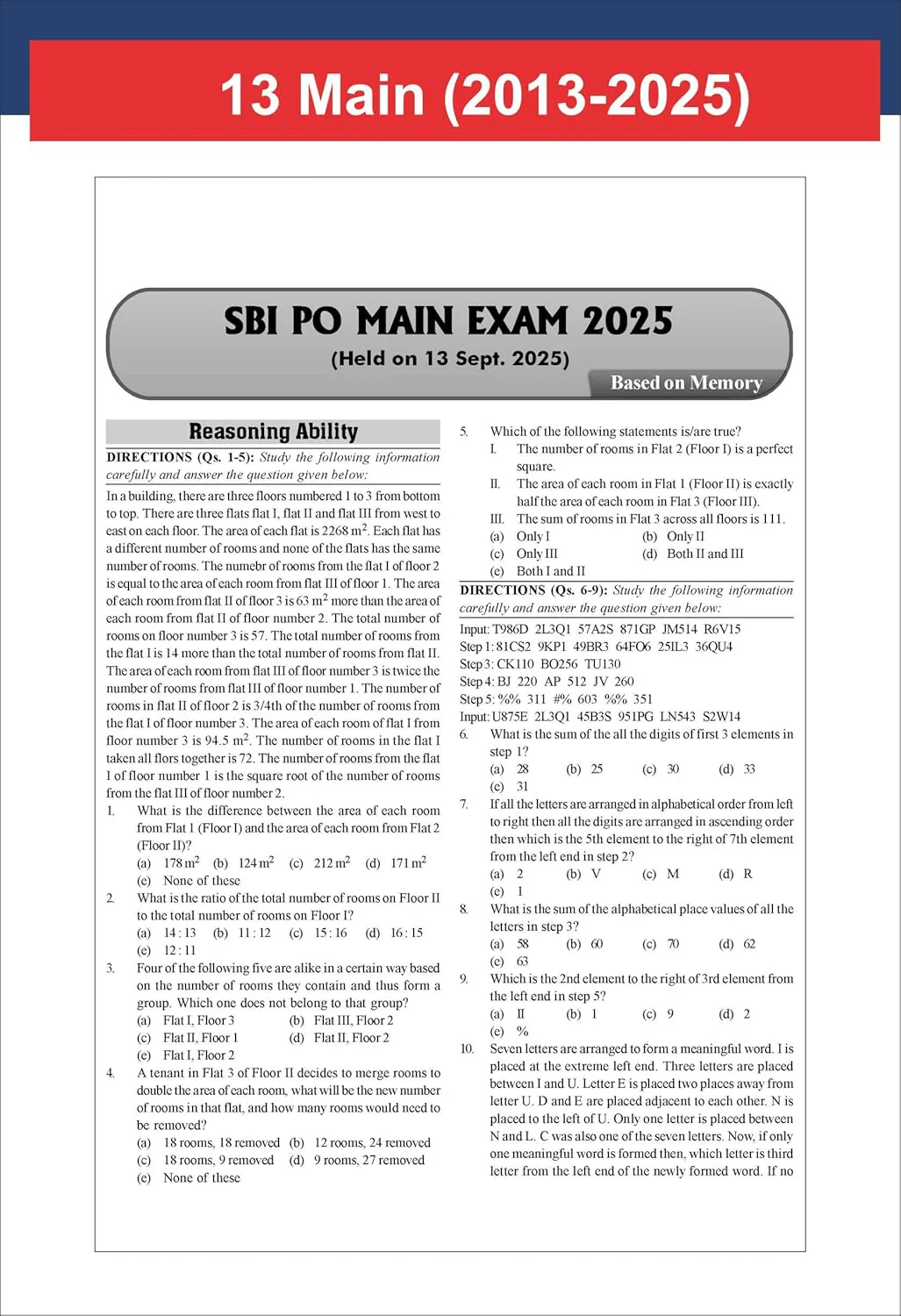 Disha 24 Year-wise SBI PO Preliminary & Main Exams Previous Year Solved Papers (2025 - 2013) 7th Edition | Probationary Officers (POs) and Local Based Officers (LBOs) | Fully Solved - Image 7