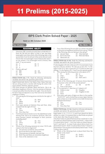 Disha 26 Year-wise IBPS Clerk Preliminary & Main Exams Previous Year Solved Papers (2025 - 2011) 8th Edition - Image 5