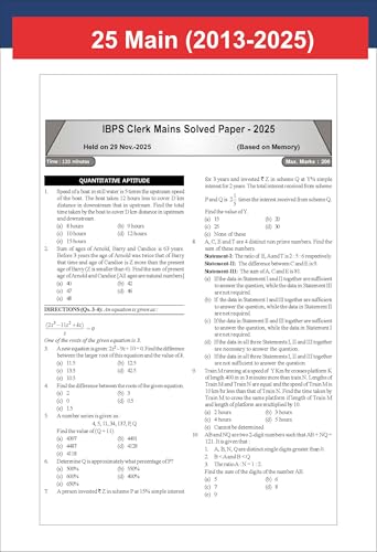 Disha 26 Year-wise IBPS Clerk Preliminary & Main Exams Previous Year Solved Papers (2025 - 2011) 8th Edition - Image 6