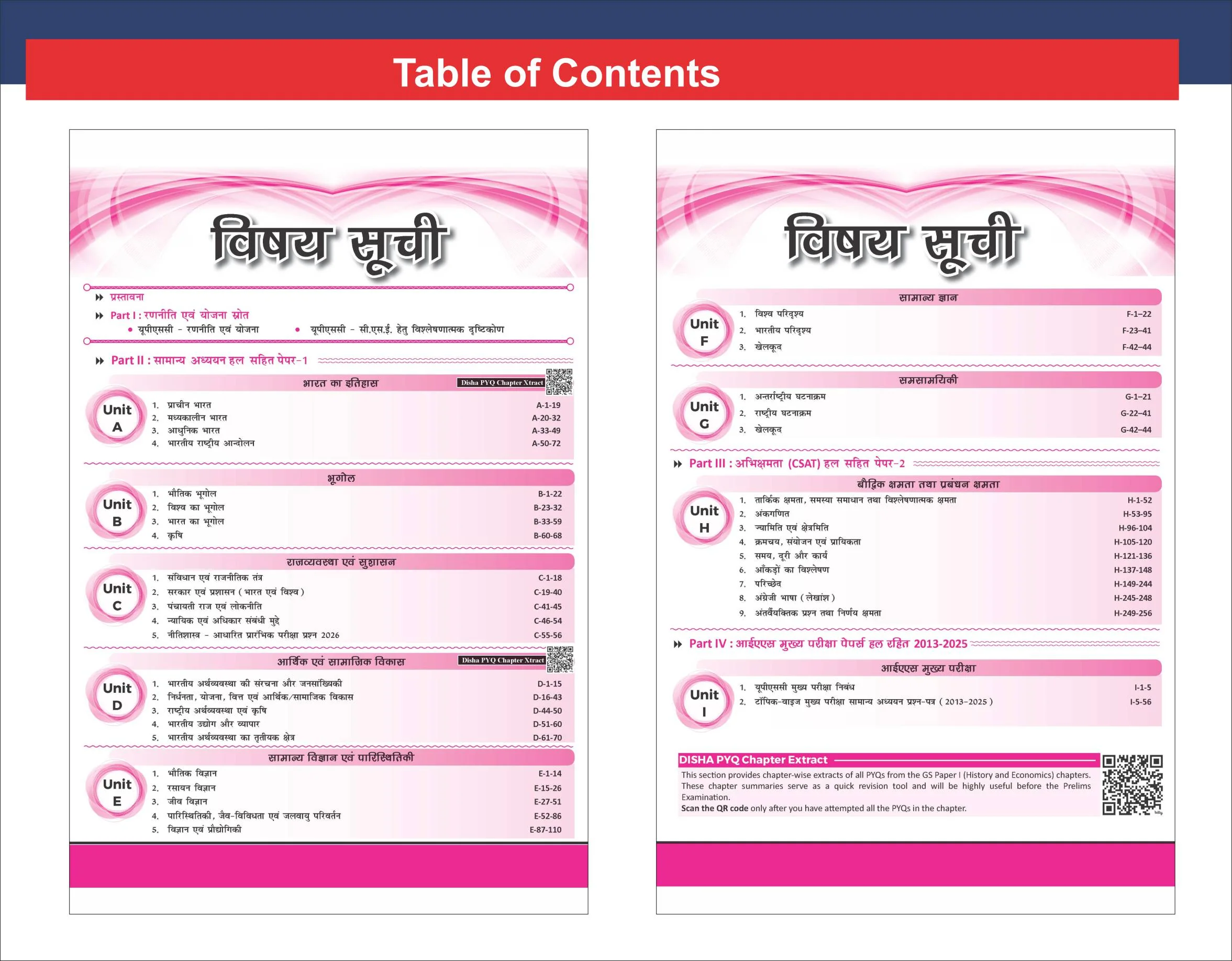 Disha 32 Topic-wise UPSC Civil Services IAS Prarambhik Previous Varsh Solved Papers 1 & 2 (1995 - 2026) 16th Hindi Edn | FREE Unsolved Mains GS & Essay Qns (2013-25) | Gen Studies & CSAT PYQs for 2027 - Image 2