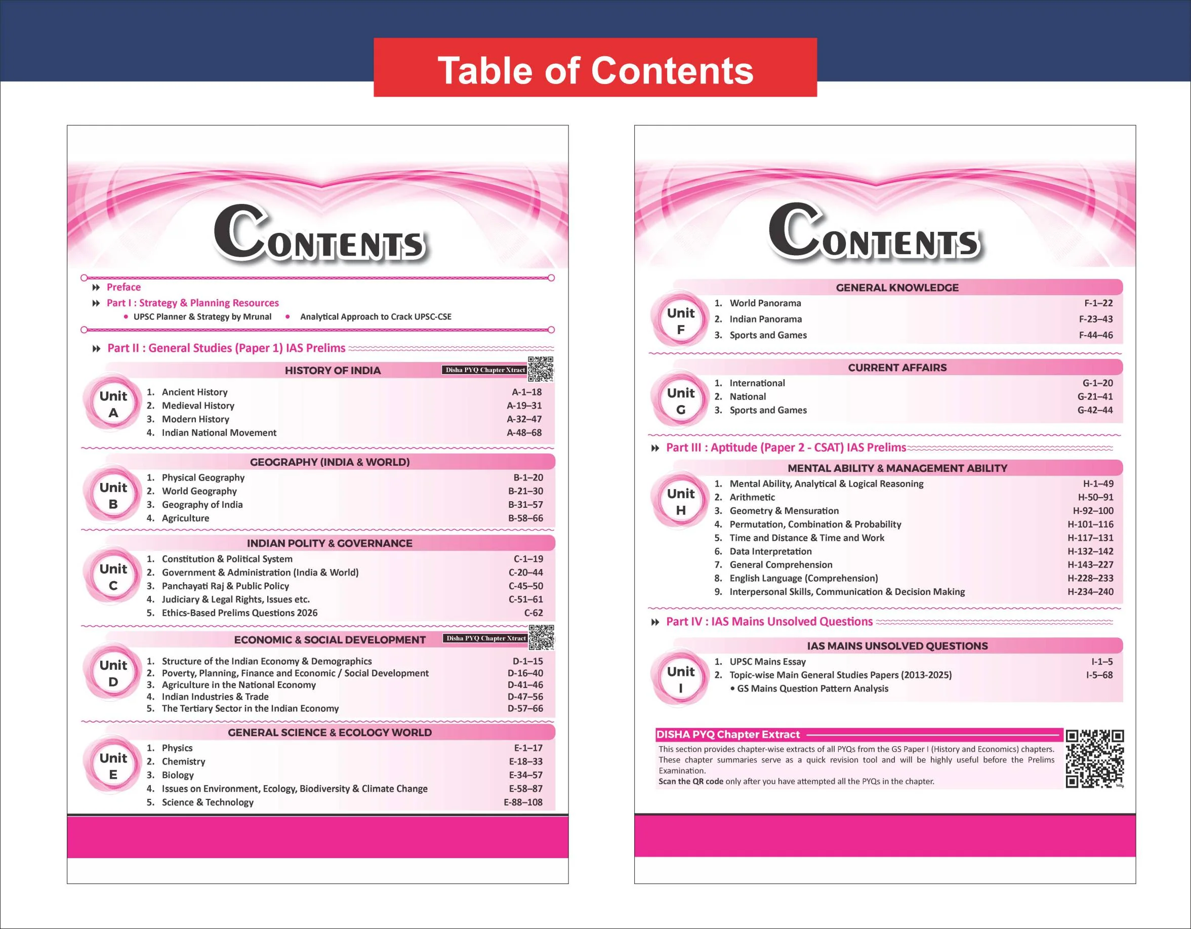 Disha 32 Topic-wise UPSC Civil Services IAS Prelims Previous Year Solved Papers 1 & 2 (1995 - 2026) 17th Edn | FREE Unsolved Mains GS & Essay Qns (2013-25) | General Studies & CSAT PYQs for 2027 - Image 2