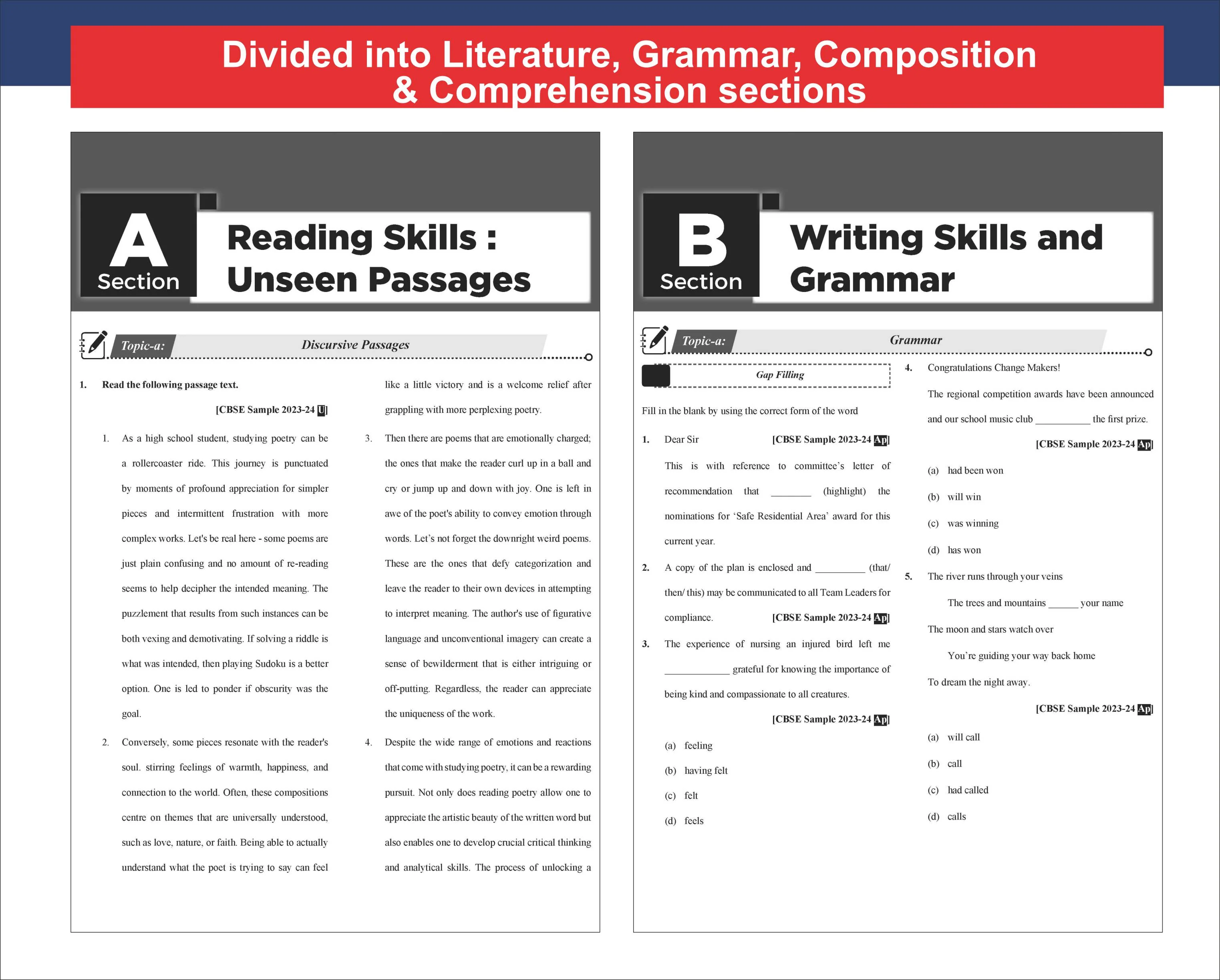 Disha 33 Chapter-wise, Topic-wise & Skill-wise CBSE Class 10 English Language & Literature Previous Year Solved Papers (2013 - 2026) & 4 Sample Papers 4th Edn | CBSE Question Bank Class 10 | 2027 Exam - Image 4