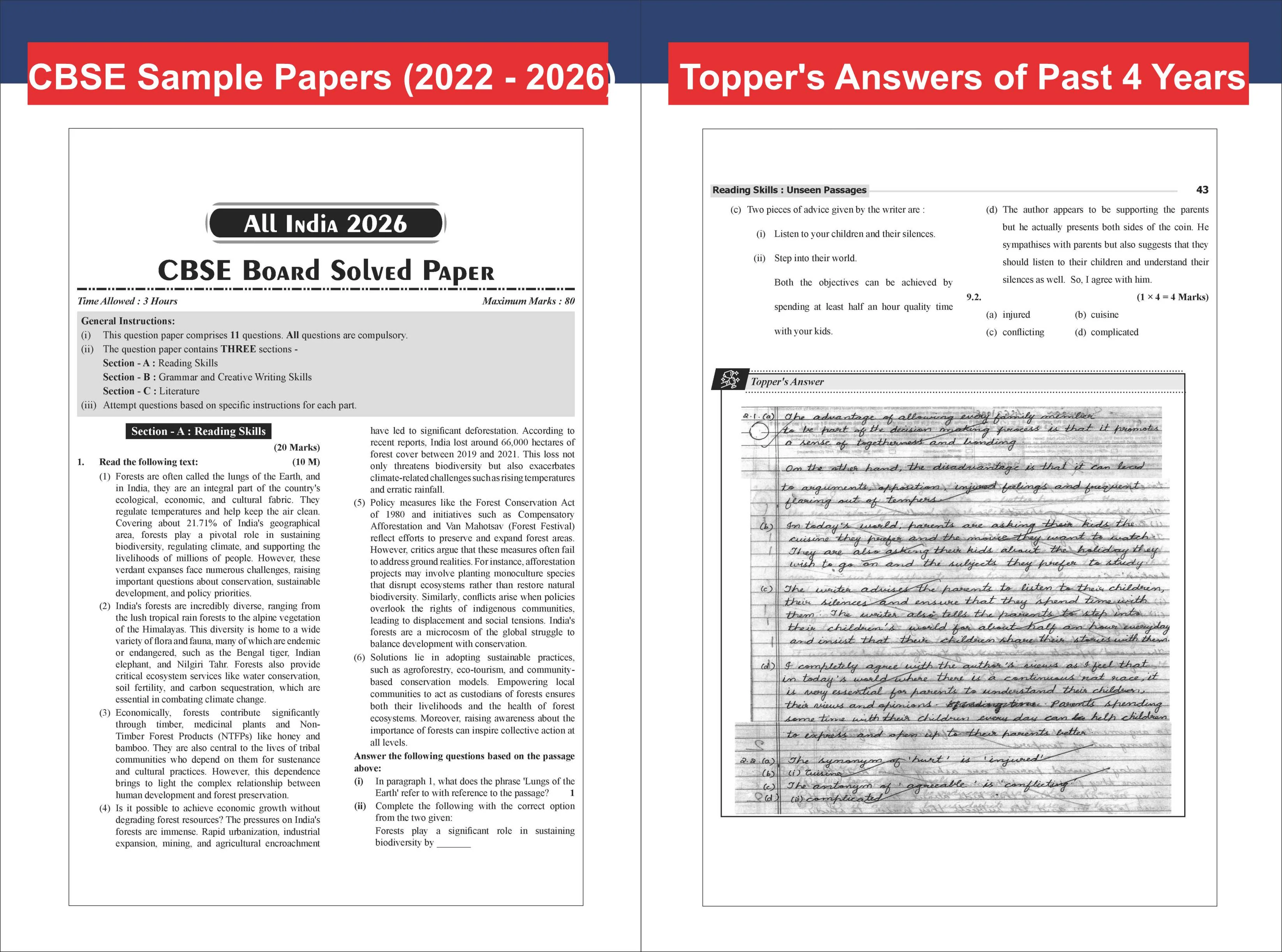 Disha 33 Chapter-wise, Topic-wise & Skill-wise CBSE Class 10 English Language & Literature Previous Year Solved Papers (2013 - 2026) & 4 Sample Papers 4th Edn | CBSE Question Bank Class 10 | 2027 Exam - Image 5
