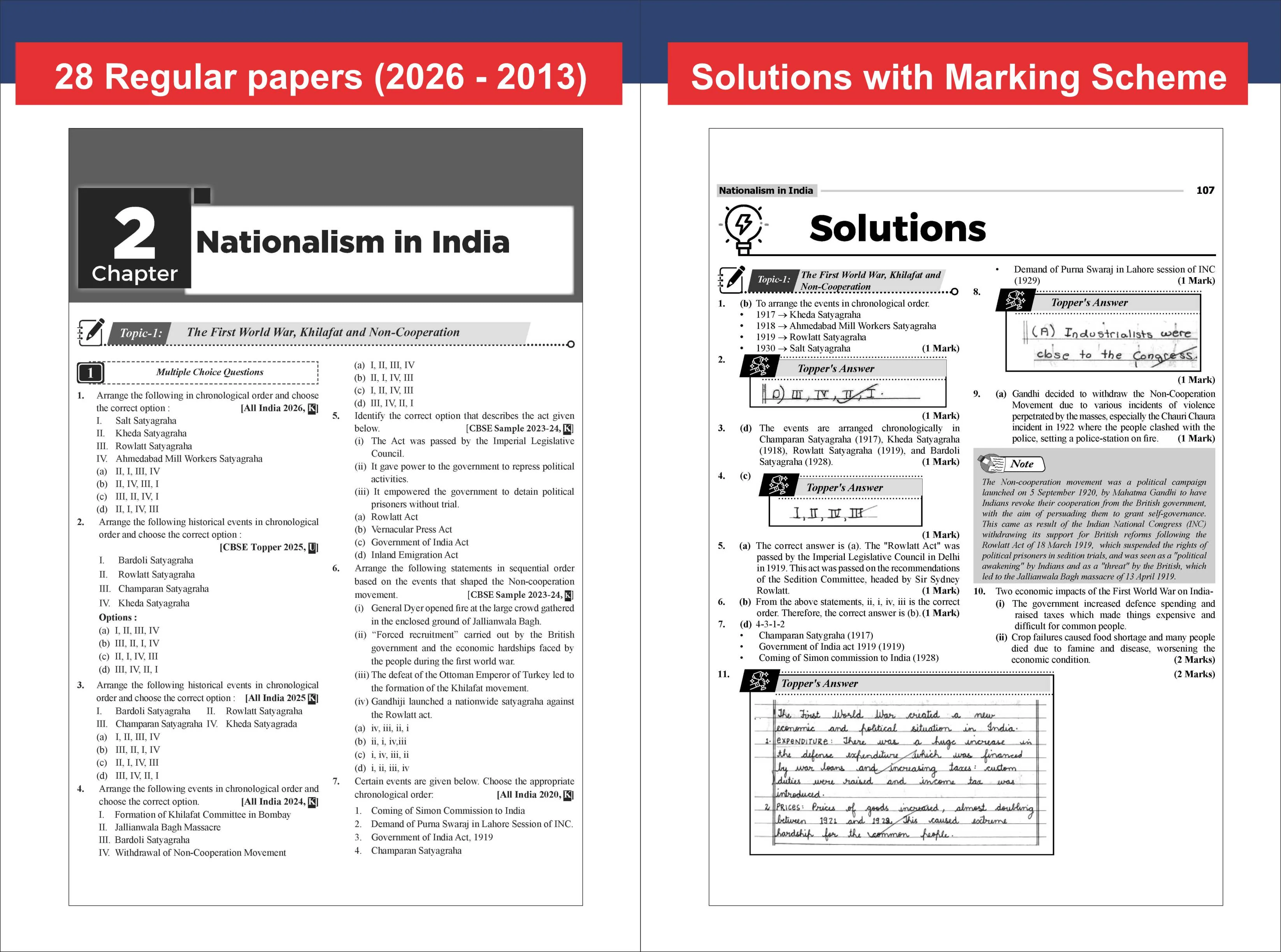 Disha 33 Chapter-wise, Topic-wise & Skill-wise CBSE Class 10 Social Science Previous Year Solved Papers (2013 - 2026) & Sample Papers 4th Edn |PYQ, Notes | CBSE Question Bank Class 10 | 2027 Exam - Image 4