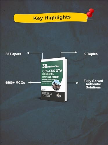 Disha 38 Previous Year CDS & CDS OTA General Knowledge Chapter/Topic-wise Solved Papers Phase I & II (2007 - 2025) 6th Edition | Combined Defence Services PYQsQuestion Bank - Image 3
