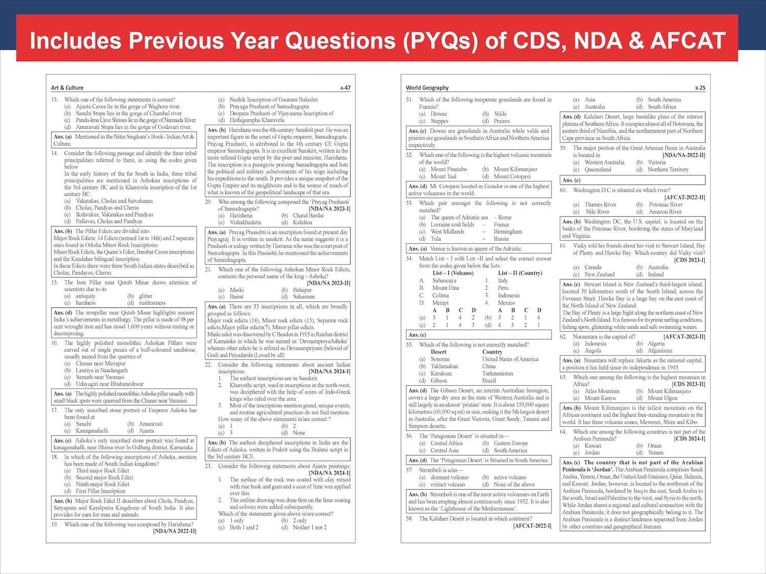 Disha 5000+ MCQs in General Studies for Defence Exams - NDA, CDS & AFCAT by Lavanya Yadav | General Knowledge/ Awareness & Science for 2026 & 2027 Exams | Includes PYQs | Fully Solved - Image 7
