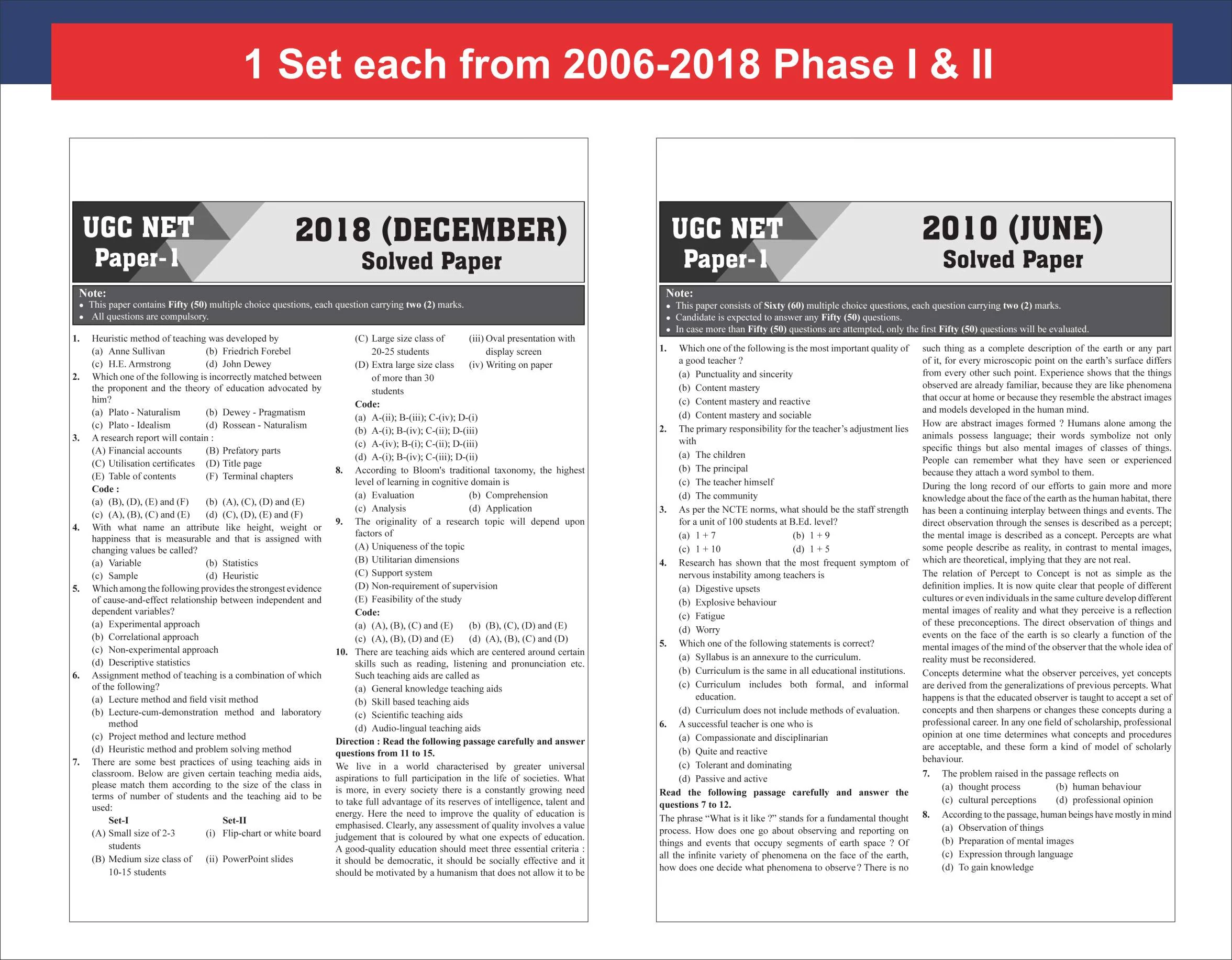 Disha 56 Year-wise NTA UGC NET/ JRF/ SET Paper 1 (Compulsory) Teaching & Research Aptitude Previous Year Solved Papers (2026 - 2005) 10th Edition | PYQs Question Bank | National Eligibility Test 2027 - Image 6