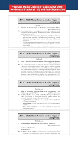 Disha 7 Year-wise UPPSC Mains Previous Year Solved Papers (2025 - 2018) for General Studies Papers 1 to 6, Essay & General Hindi - 5th Edition | UPPCS PYQs Question Bank | Uttar Pradesh - Image 7