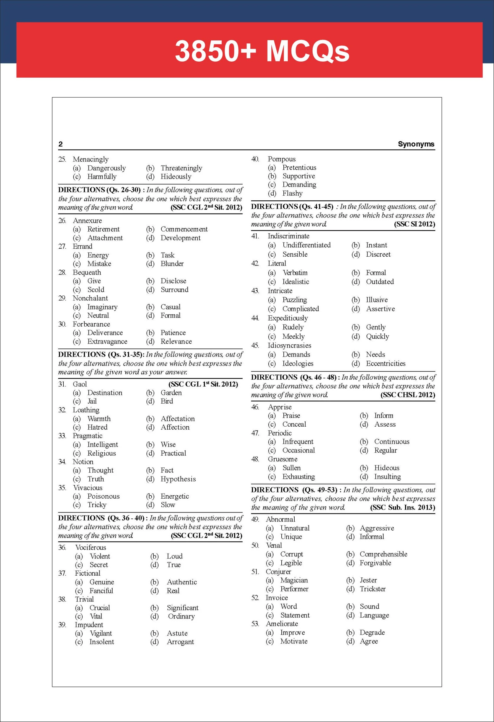 Disha 85 Topic-wise 2026 - 2010 SSC English Previous Year Question Bank - CGL (Tier I & II), CHSL (Tier I & II), MTS, CPO & Stenographer 8th Edition - Image 8