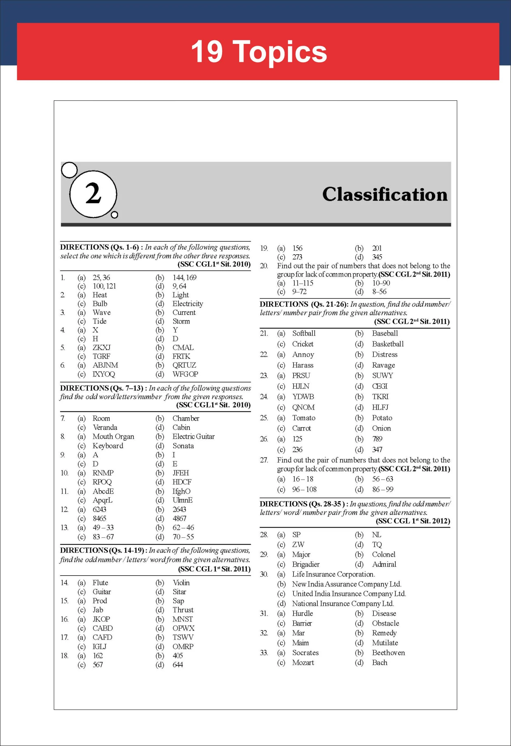 Disha 85 Topic-wise 2026 - 2010 SSC Reasoning Ability Previous Year Question Bank - CGL (Tier I & II), CHSL (Tier I & II), MTS, CPO & Stenographer 8th Edition - Image 7