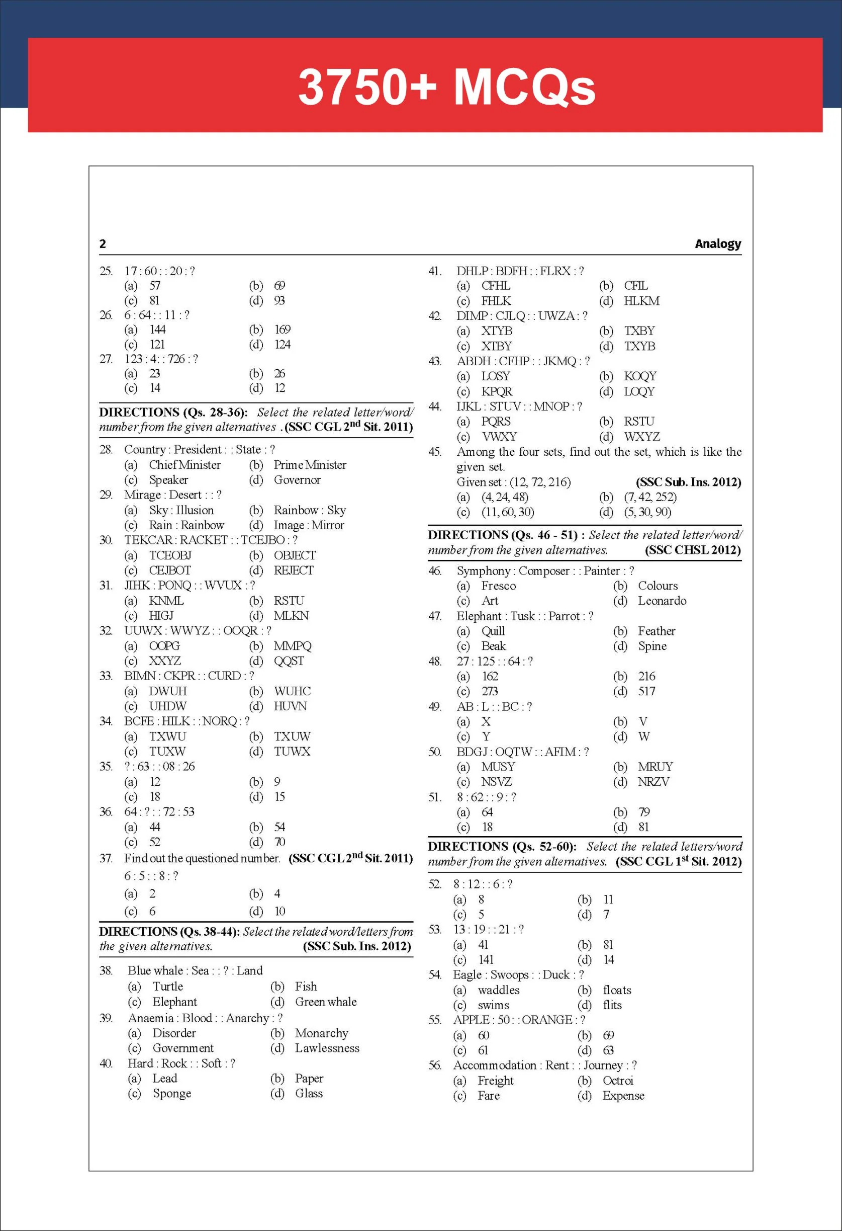 Disha 85 Topic-wise 2026 - 2010 SSC Reasoning Ability Previous Year Question Bank - CGL (Tier I & II), CHSL (Tier I & II), MTS, CPO & Stenographer 8th Edition - Image 8