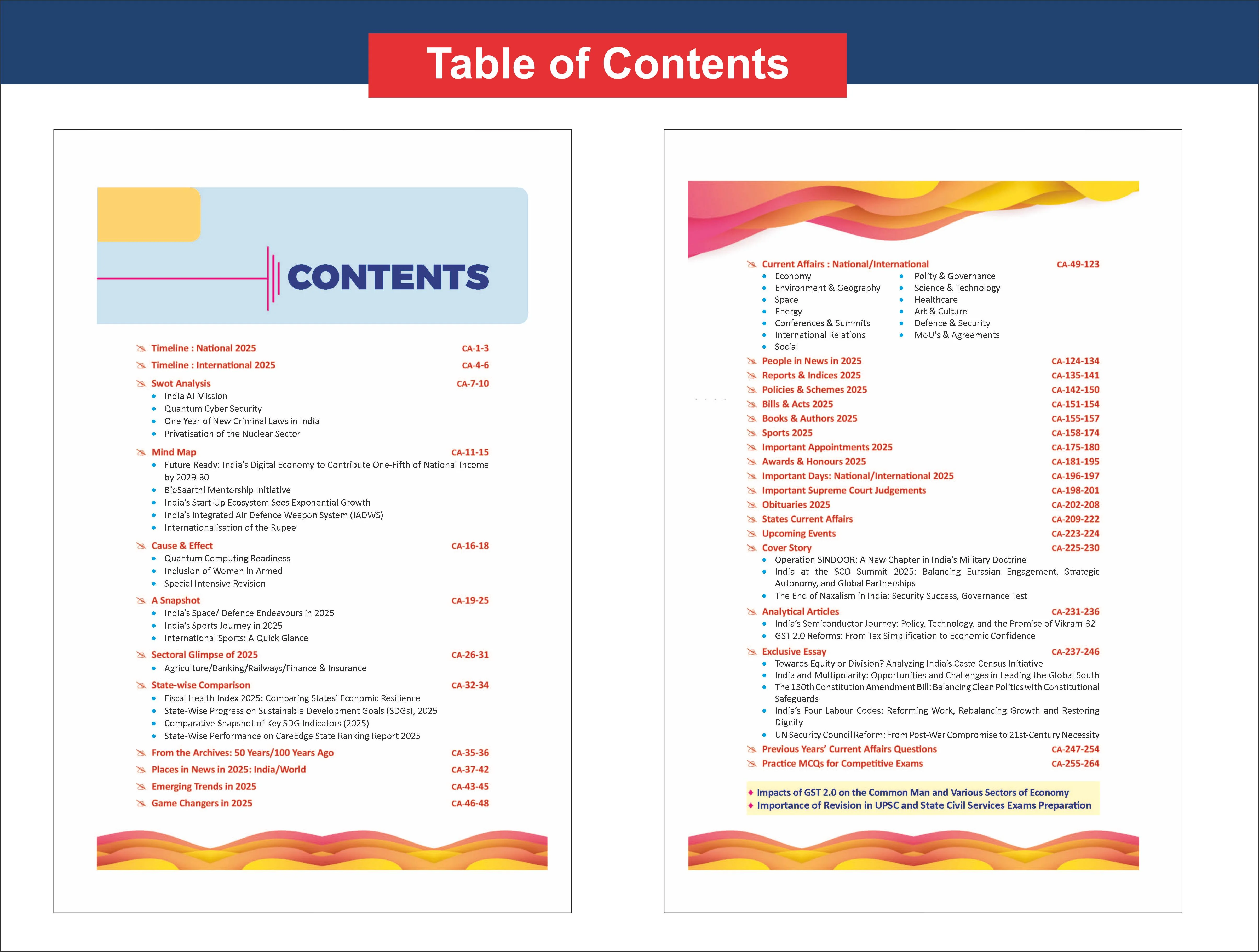 Disha Color Combo (set of 2 Books) The Yearly Current Affairs 2026 & 2025 for Competitive Exams 5th Edition | UPSC, State PSC, SSC, Bank PO/ Clerk, BBA, MBA, RRB, NDA, CDS, CAPF, CRPF - Image 2