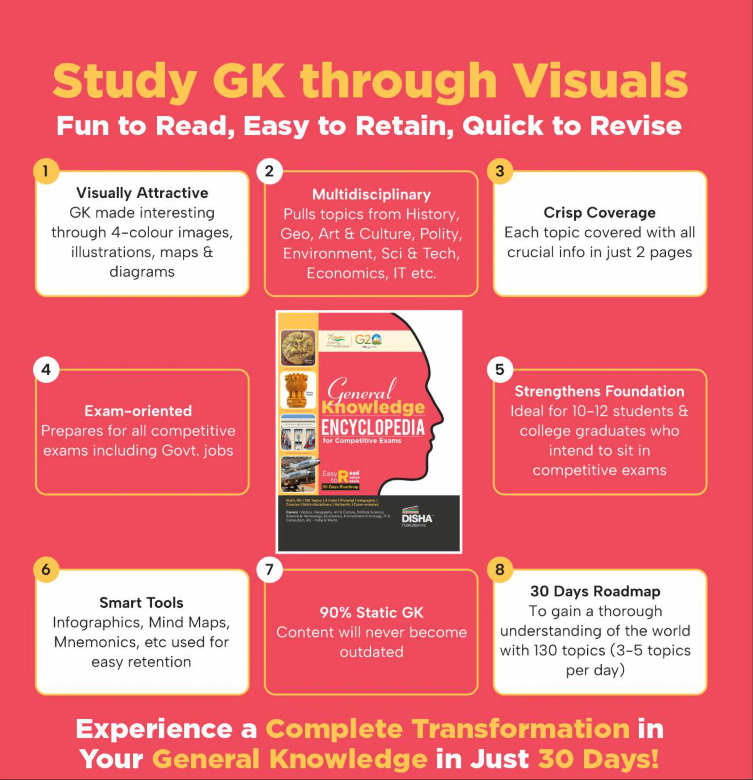 Disha Color Combo (set of 3 Books) General Knowledge & Science Encyclopaedia with Yearly Current Affairs 2026 for Competitive Exams 4th Edition | GK | UPSC, PSC, SSC, Bank, NDA, CDS, CAPF - Image 3