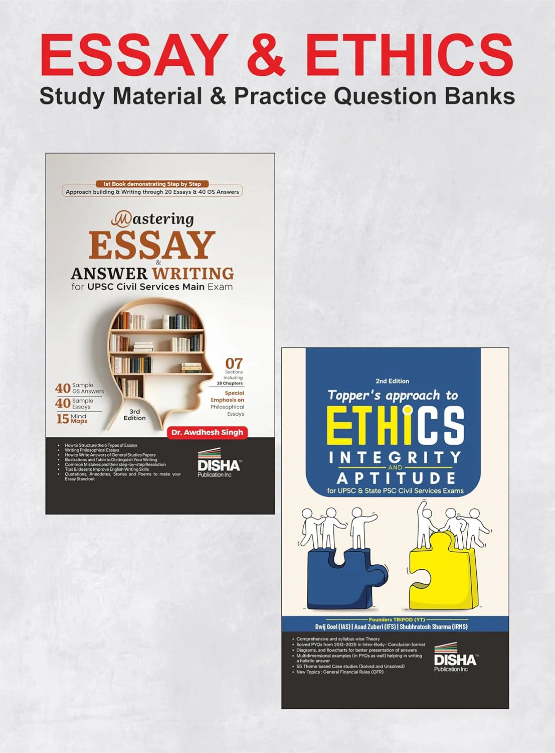 Disha Combo (18 Books) ZENITH + Free Earbuds Worth Rupees 699 - The Pinnacle of Civil Services Preparation - General Studies Papers I to IV, Essay & Ethics Study Material & Practice Question Bank by IAS Toppers & Popular CSE Faculty - Image 4