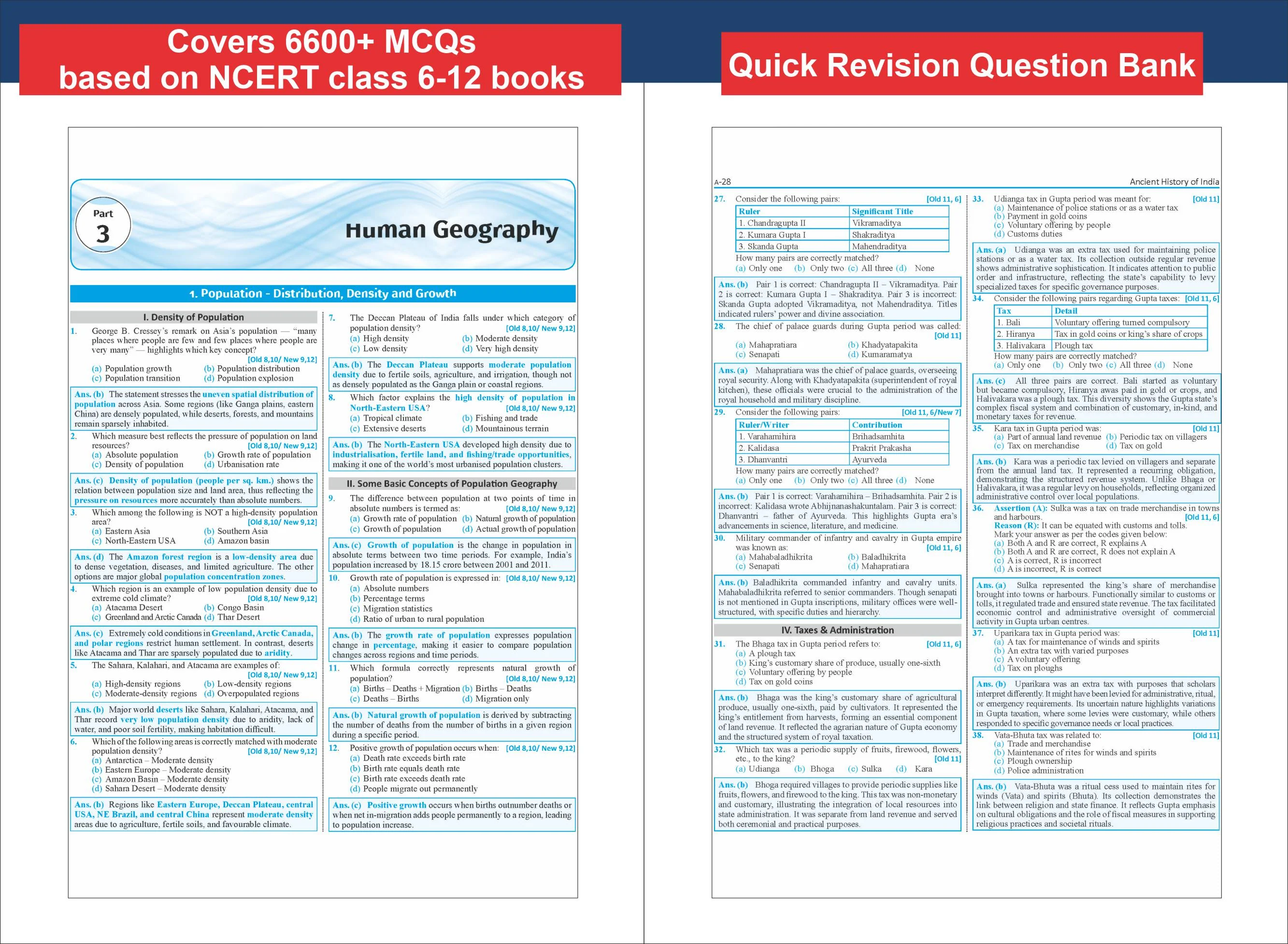 Disha Combo (2 Books) Authentic NCERT Summary (Class 6 to 12) Part 1 & 2 - One Liner Concepts & Practice MCQs for UPSC & State PSC Civil Services & other Exams | Old & New NCERT General Studies - Image 7