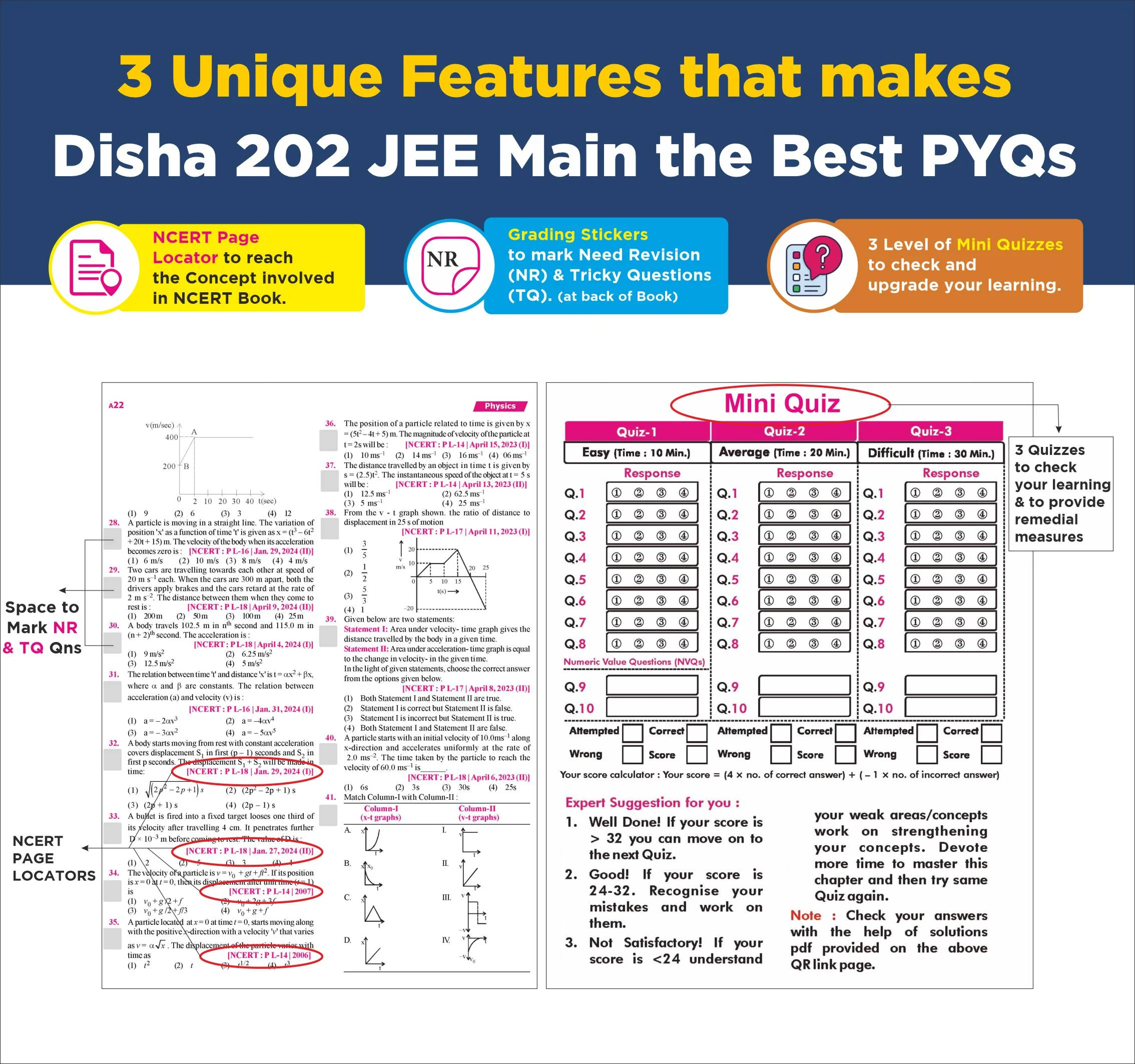 Disha Combo (2 Books) Errorless 202 Physics & Mathematics Chapter-wise & Topic-wise 25 Year JEE Main Previous Year Solved Papers (2026 - 2002) | Fully Solved JEE MAINS PYQ Book | For JEE 2027 - Image 3