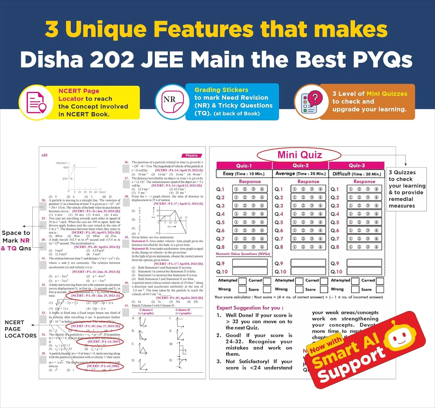 Disha Combo (2 Books) Errorless 39 Years NTA NEET (UG) Chapter-wise & Topic-wise Physics & Chemistry PYQ Books (2026 - 1988) | NEET Previous Year Solved Papers with 2026 Cancelled & Retest Paper - Image 4