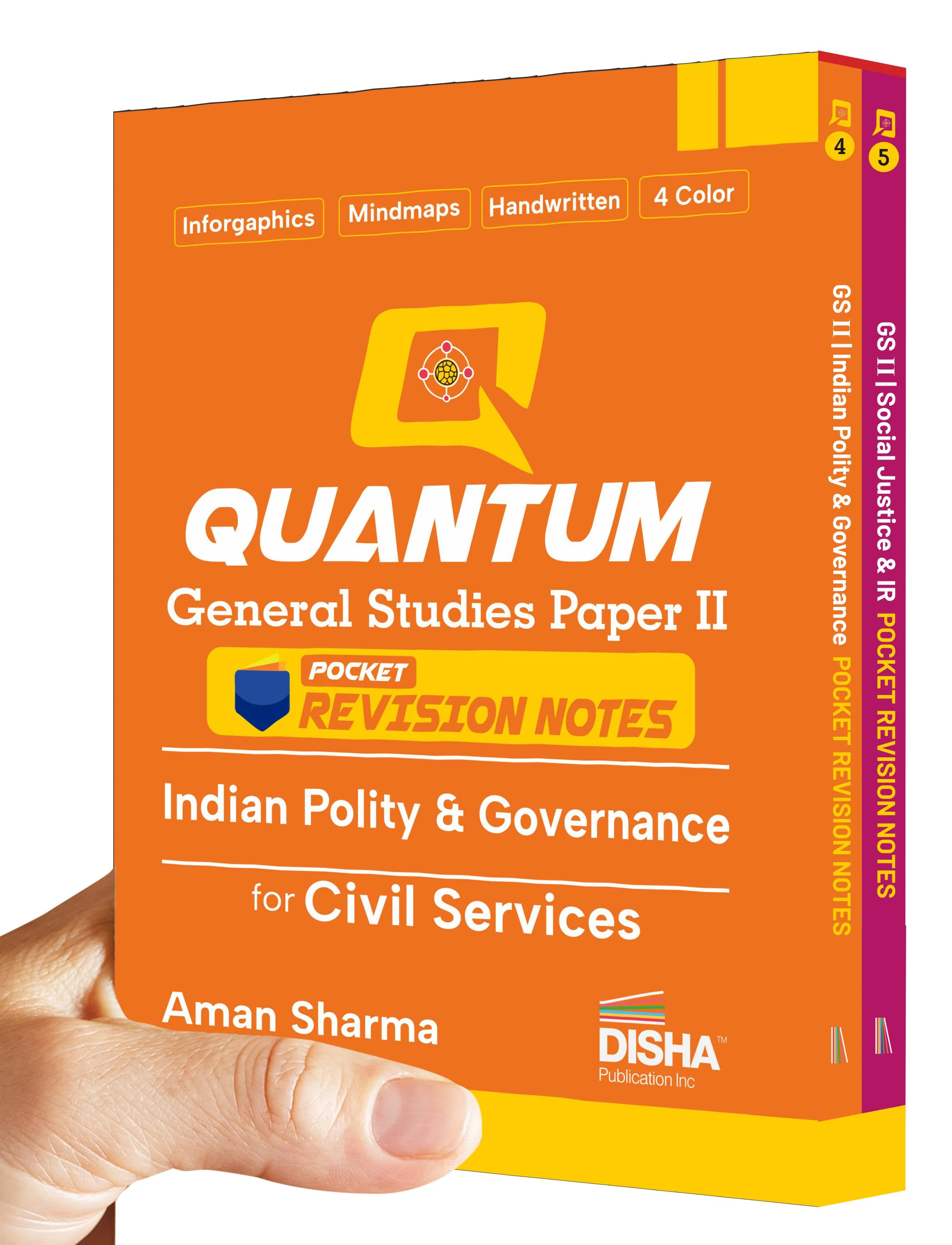 Disha Combo (2 Books) Quantum General Studies Paper II Pocket Revision Notes for Civil Services | UPSC & State PSC Prelims & Mains | four-colour Handwritten Notes | Indian Polity, Social Justice & IR
