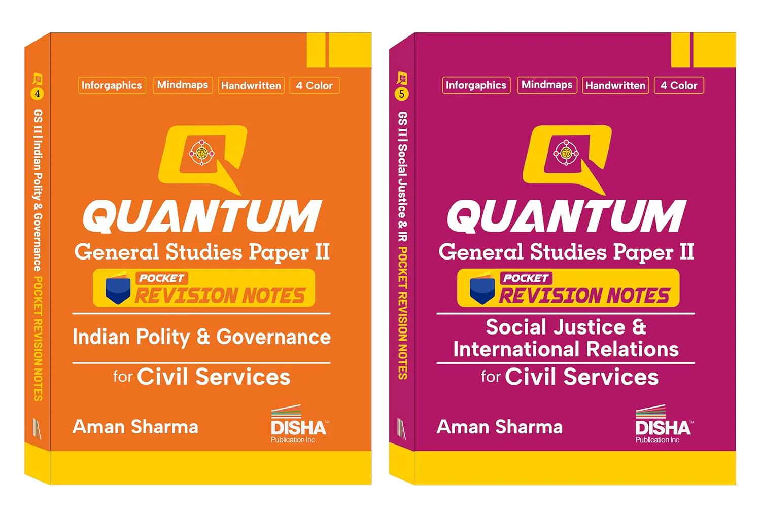 Disha Combo (2 Books) Quantum General Studies Paper II Pocket Revision Notes for Civil Services | UPSC & State PSC Prelims & Mains | four-colour Handwritten Notes | Indian Polity, Social Justice & IR - Image 2