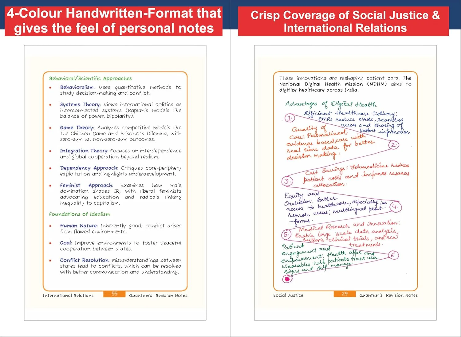 Disha Combo (2 Books) Quantum General Studies Paper II Pocket Revision Notes for Civil Services | UPSC & State PSC Prelims & Mains | four-colour Handwritten Notes | Indian Polity, Social Justice & IR - Image 7