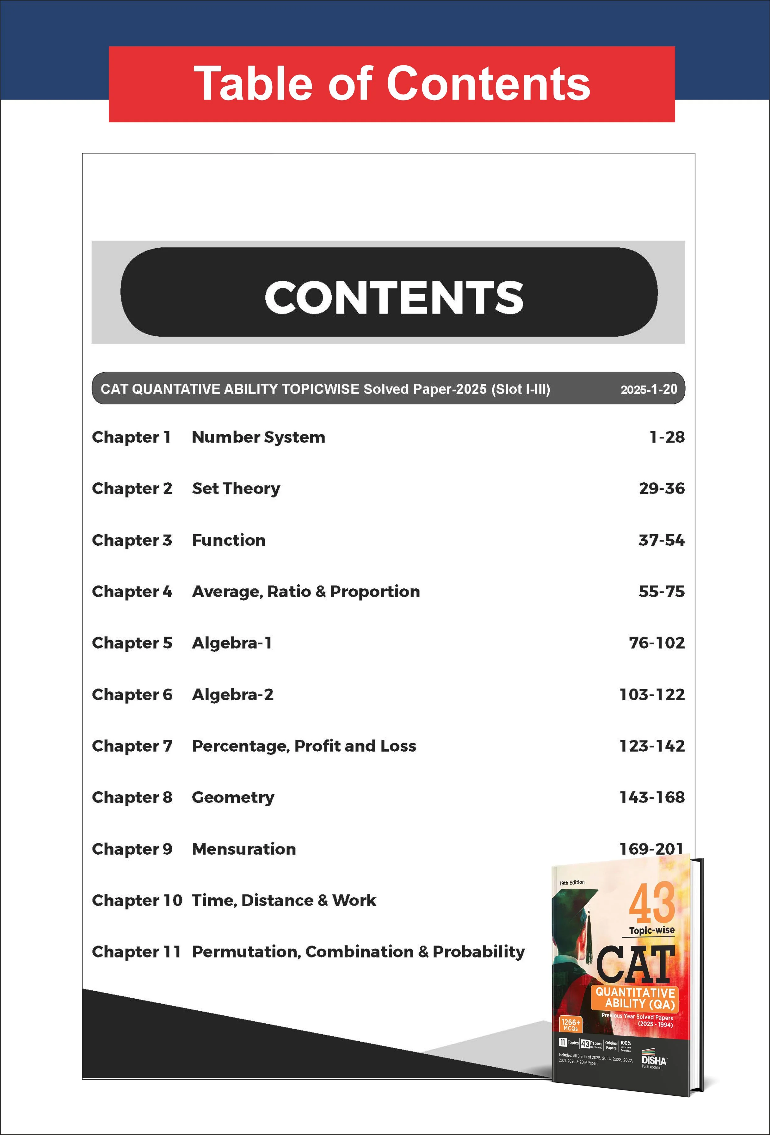 Disha Combo (3 Books) 43 Topic-wise CAT QA, DILR & VARC Previous Year Solved Papers (2025 - 1994) 19th Edn | Previous Year Questions PYQs for CAT 2026 - Image 4