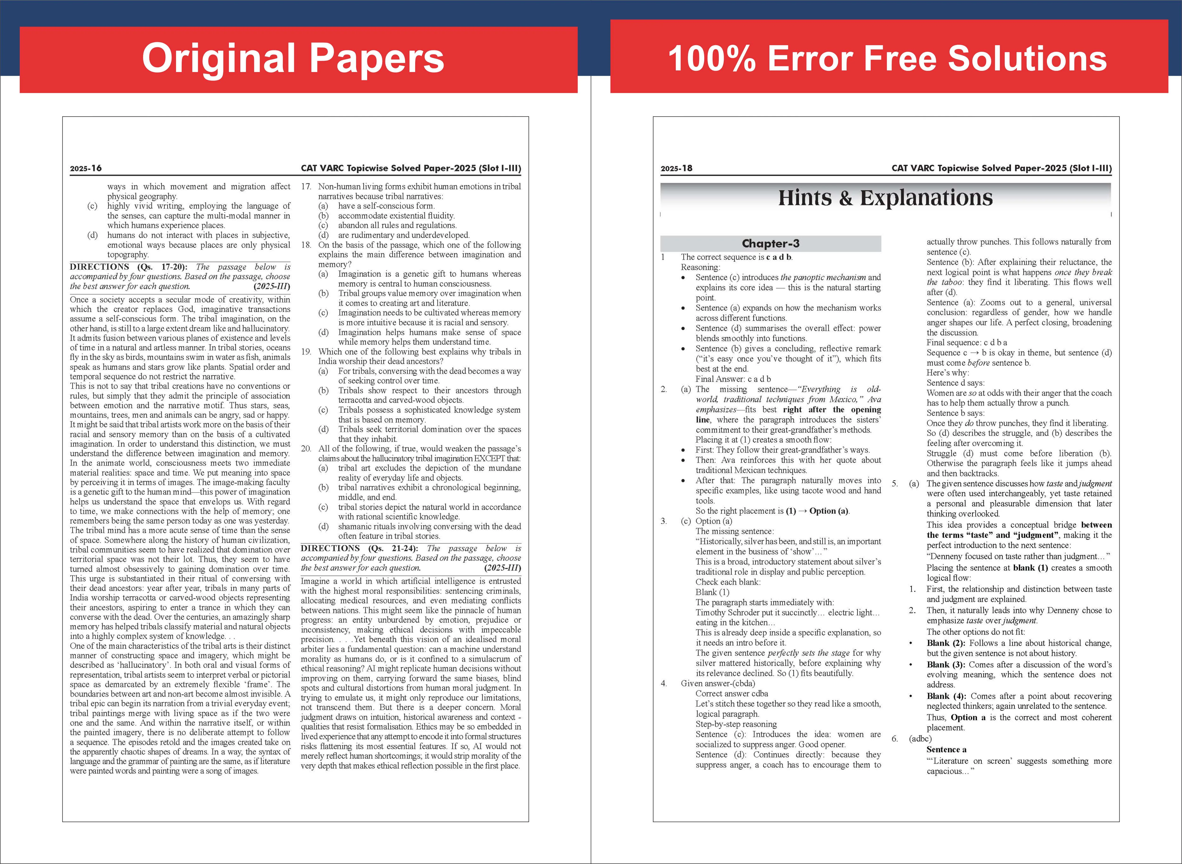 Disha Combo (3 Books) 43 Topic-wise CAT QA, DILR & VARC Previous Year Solved Papers (2025 - 1994) 19th Edn | Previous Year Questions PYQs for CAT 2026 - Image 8