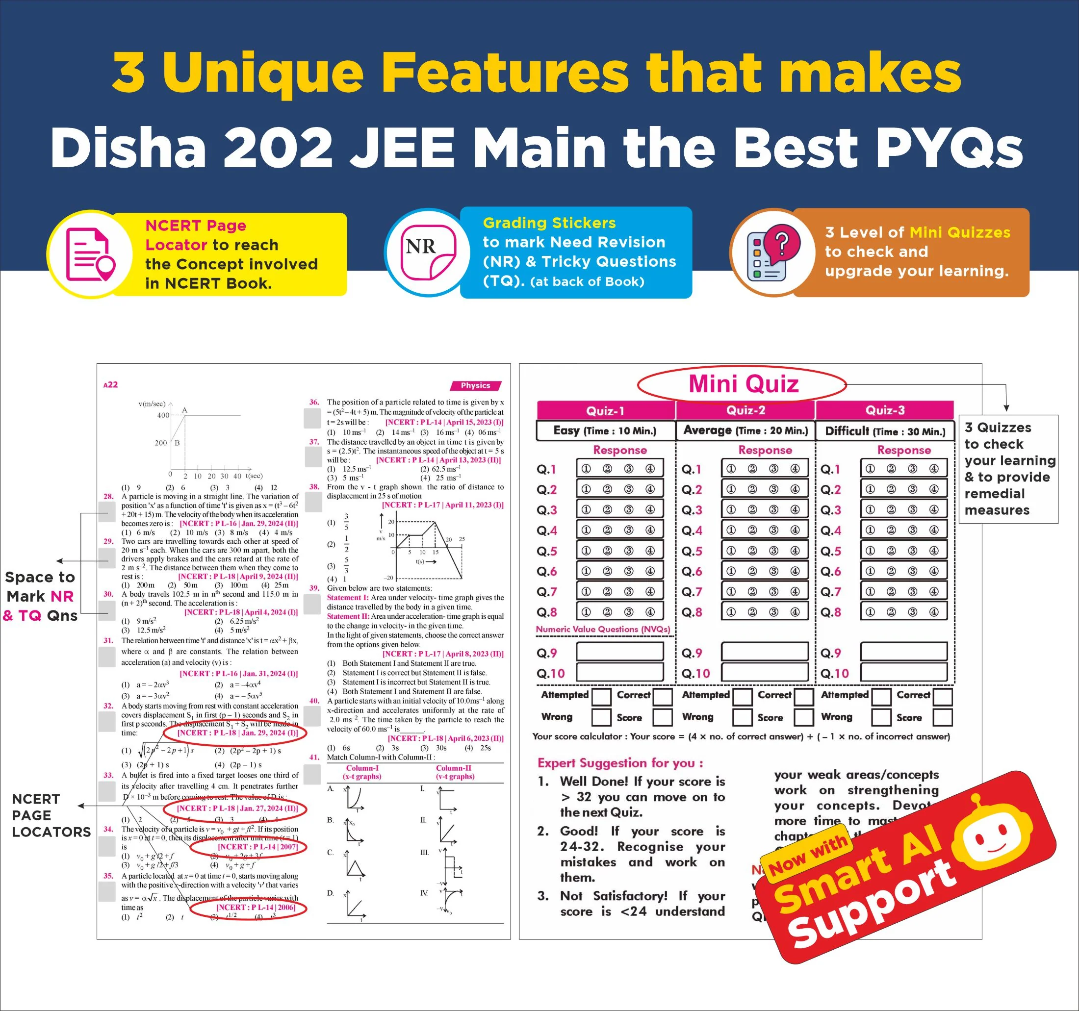 Disha Combo (3 Books) Errorless 39 Years NEET Chapter-wise & Topic-wise Physics, Chemistry & Biology NEET PYQ Book(2026 - 1988) 21st Edn | NEET Previous Year Solved Papers with 2026 Cancelled & Retest - Image 4